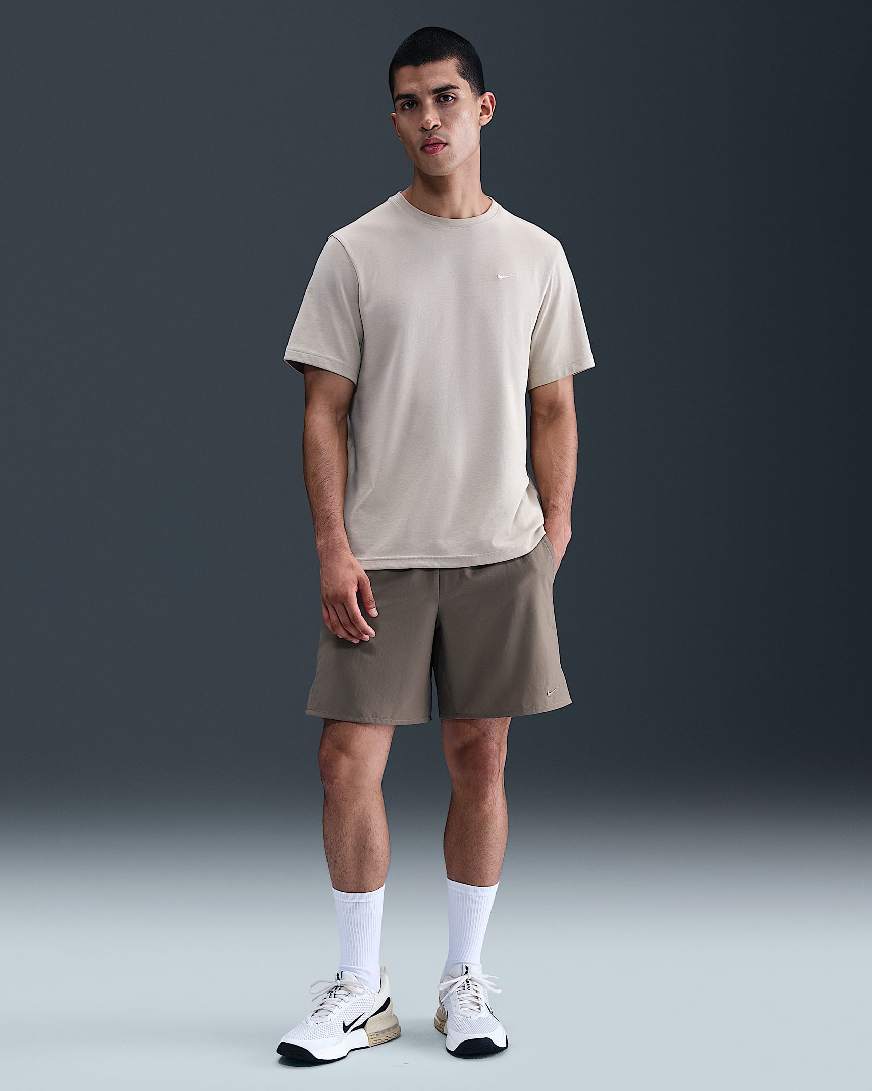 Nike Unlimited Men's Dri-FIT 7" Unlined Versatile Shorts - Cave Stone/Black/Cave Stone
