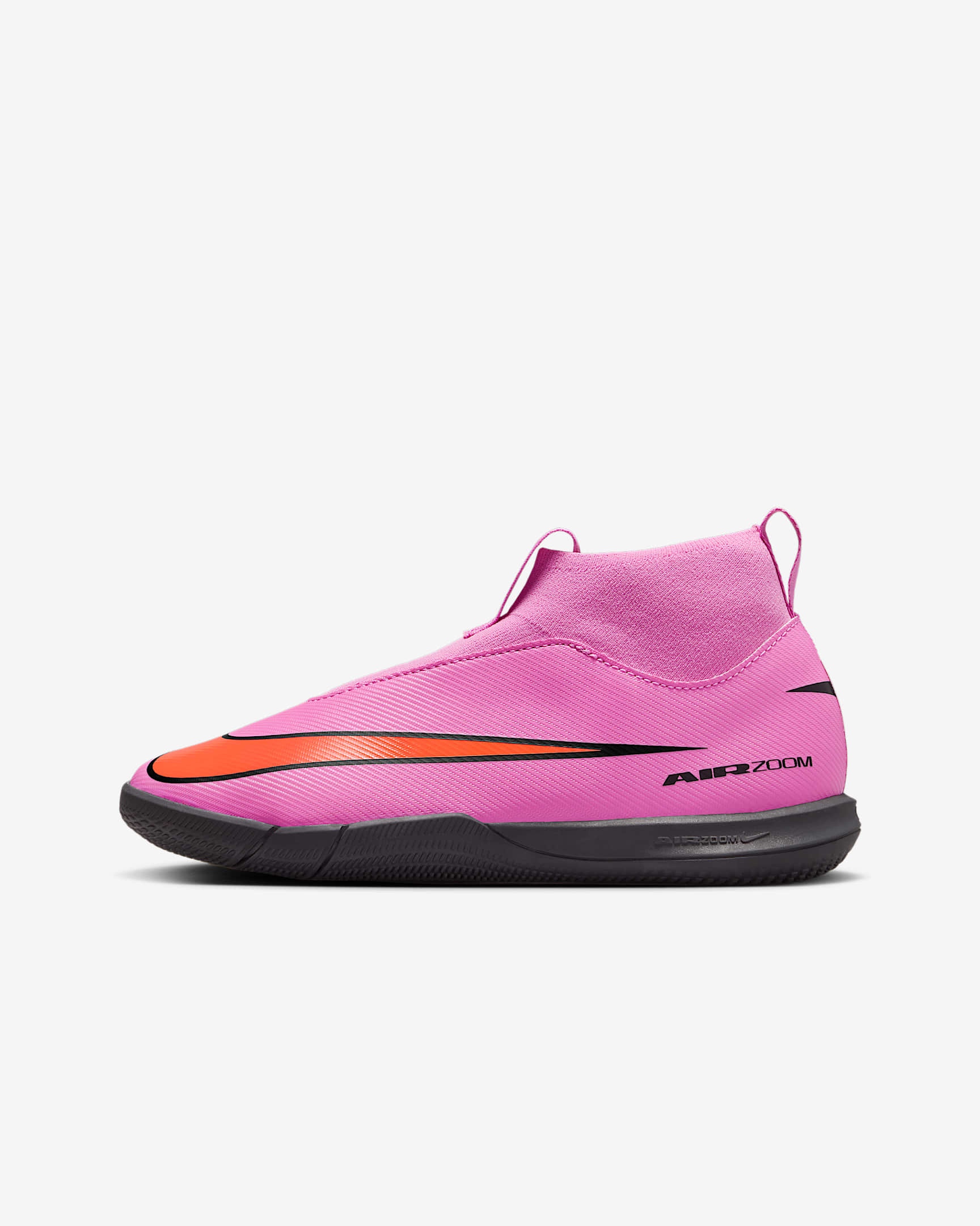 Nike Jr. Mercurial Superfly 10 Academy IC High-Top-Fußballschuh (jüngere/ältere Kinder) - Magic Flamingo/Total Crimson/Schwarz