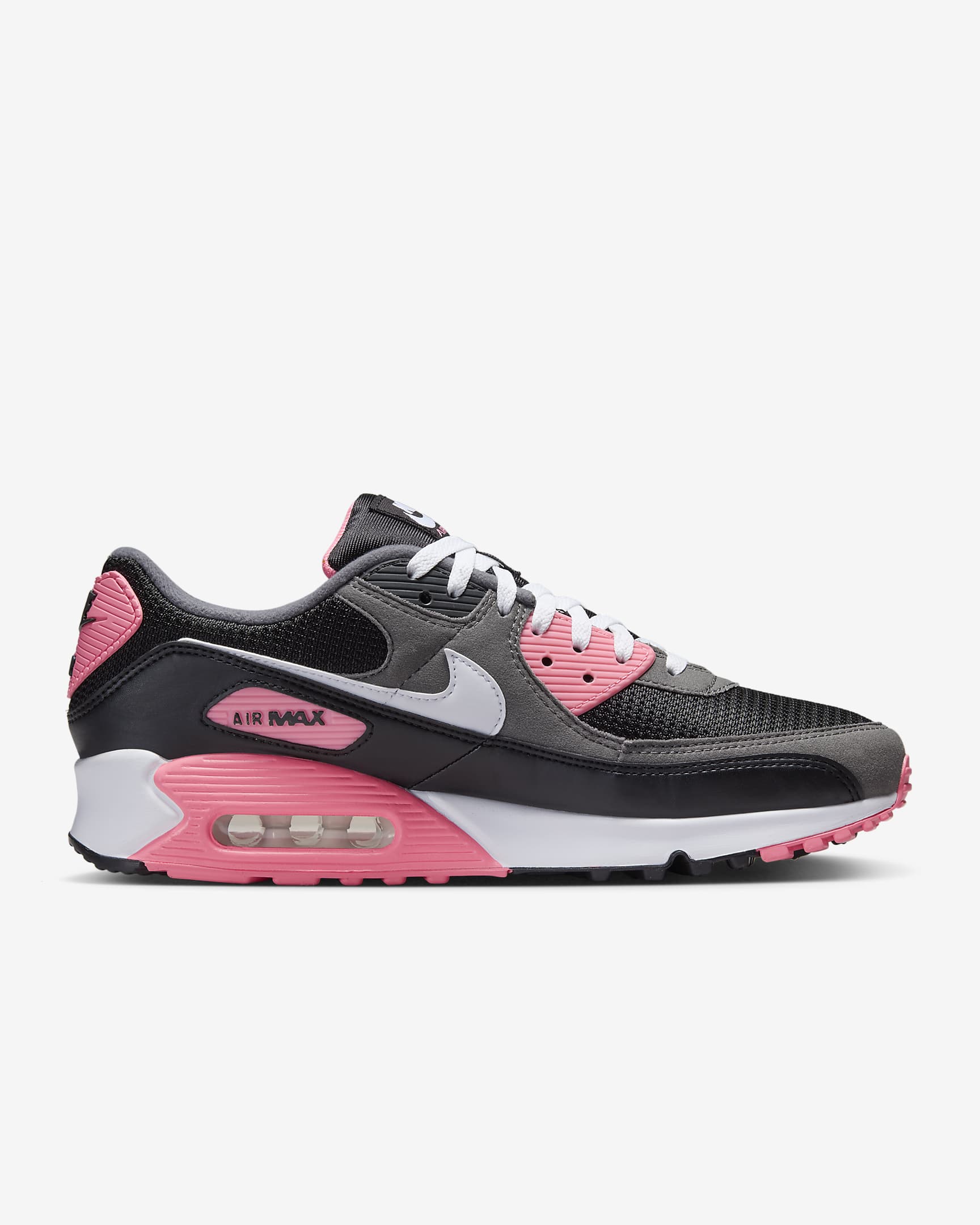 Nike Air Max 90 herenschoenen - Zwart/Iron Grey/Sunset Pulse/Wit