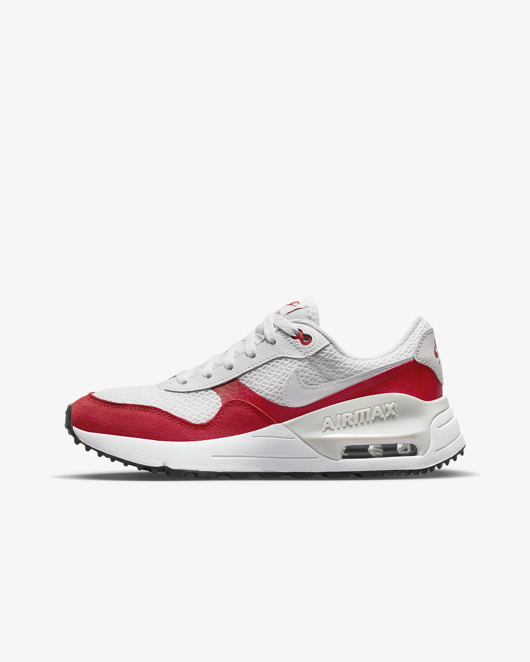 Nike Air Max SYSTM Older Kids' Shoes - White/University Red/Photon Dust/White