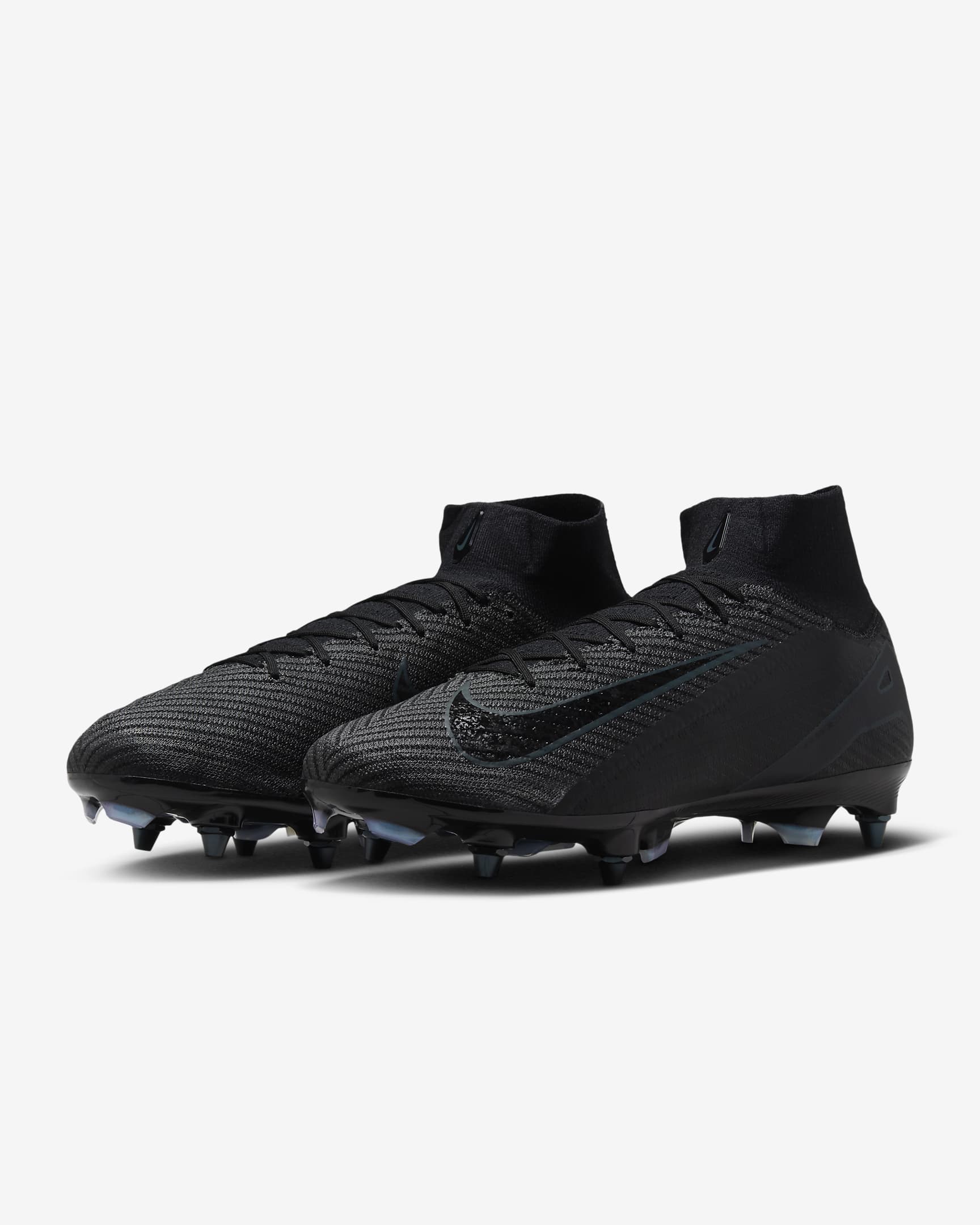 Nike Mercurial Superfly 10 Elite SG-Pro Yüksek Bilekli Krampon - Siyah/Deep Jungle/Siyah