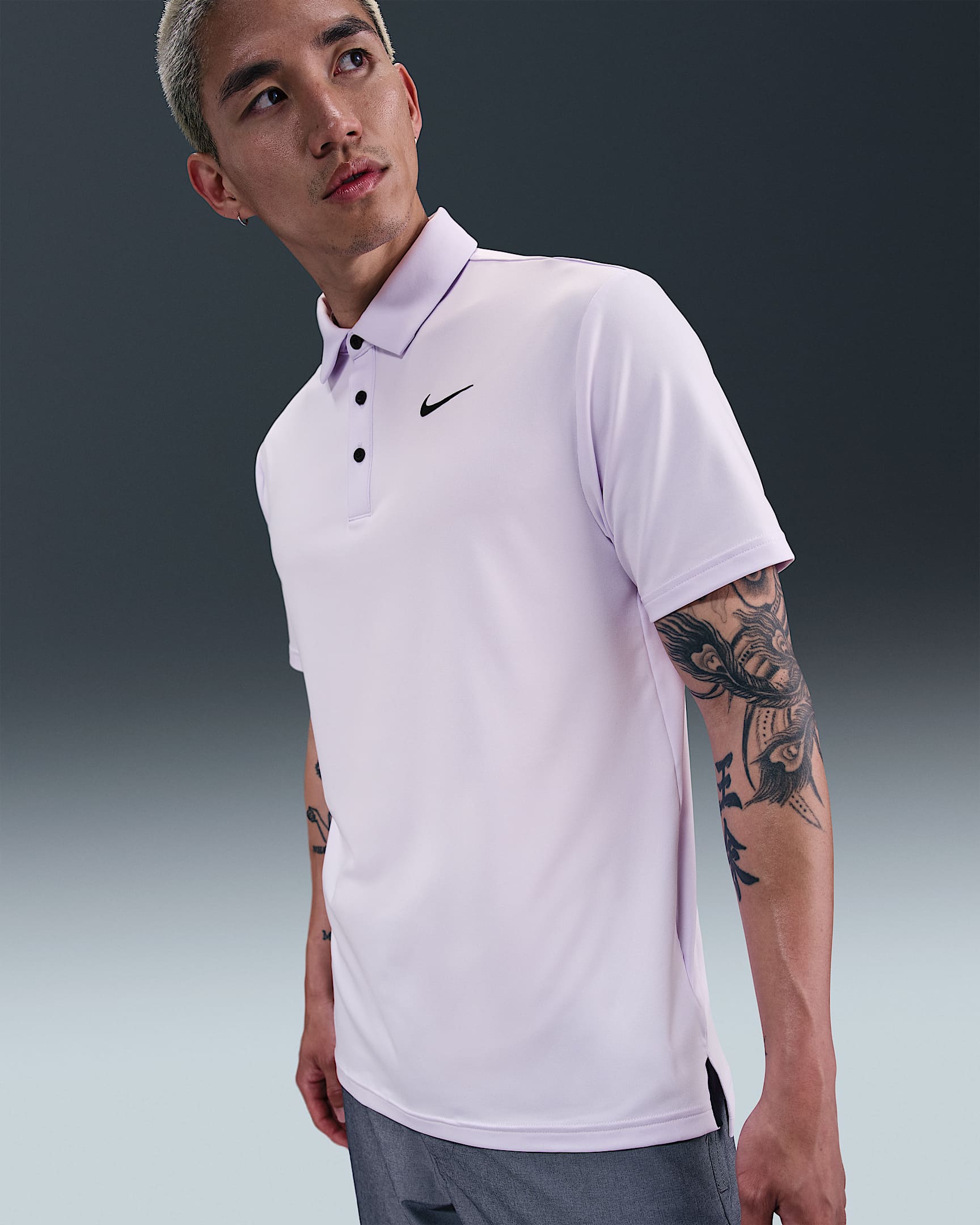 Nike Tour Men's Dri-FIT Solid Golf Polo - Barely Grape/Black