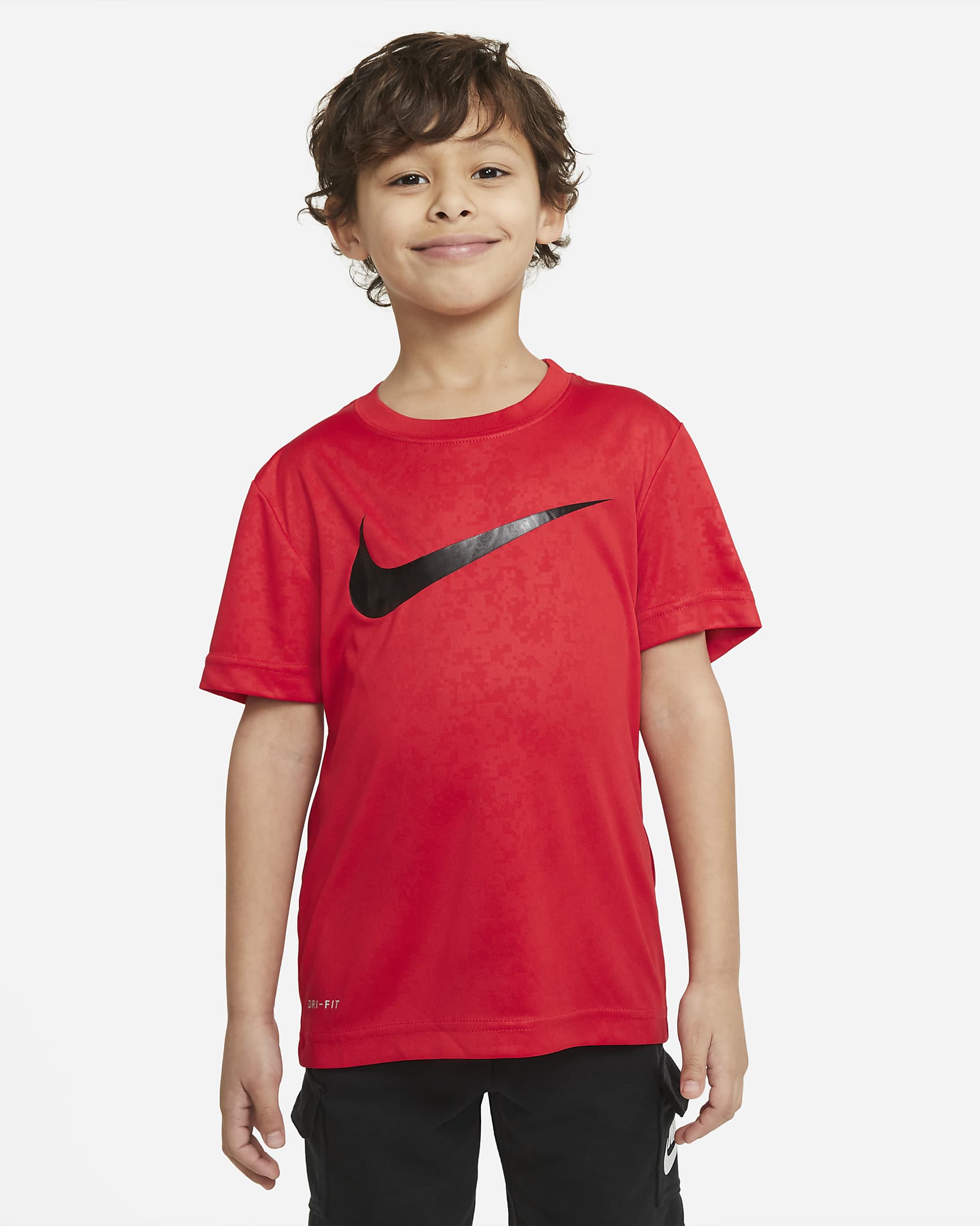 Nike Dri-FIT Little Kids' Print T-Shirt - University Red