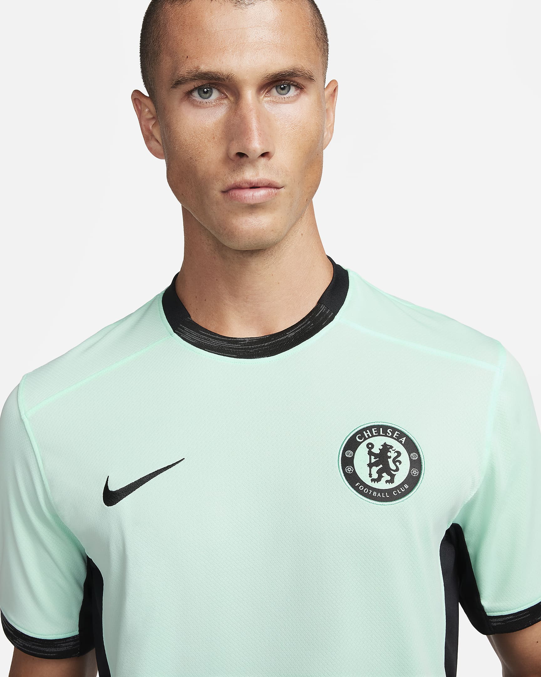 Chelsea FC 2023/24 Stadium Third Nike Dri-FIT-fodboldtrøje til mænd - Mint Foam/sort