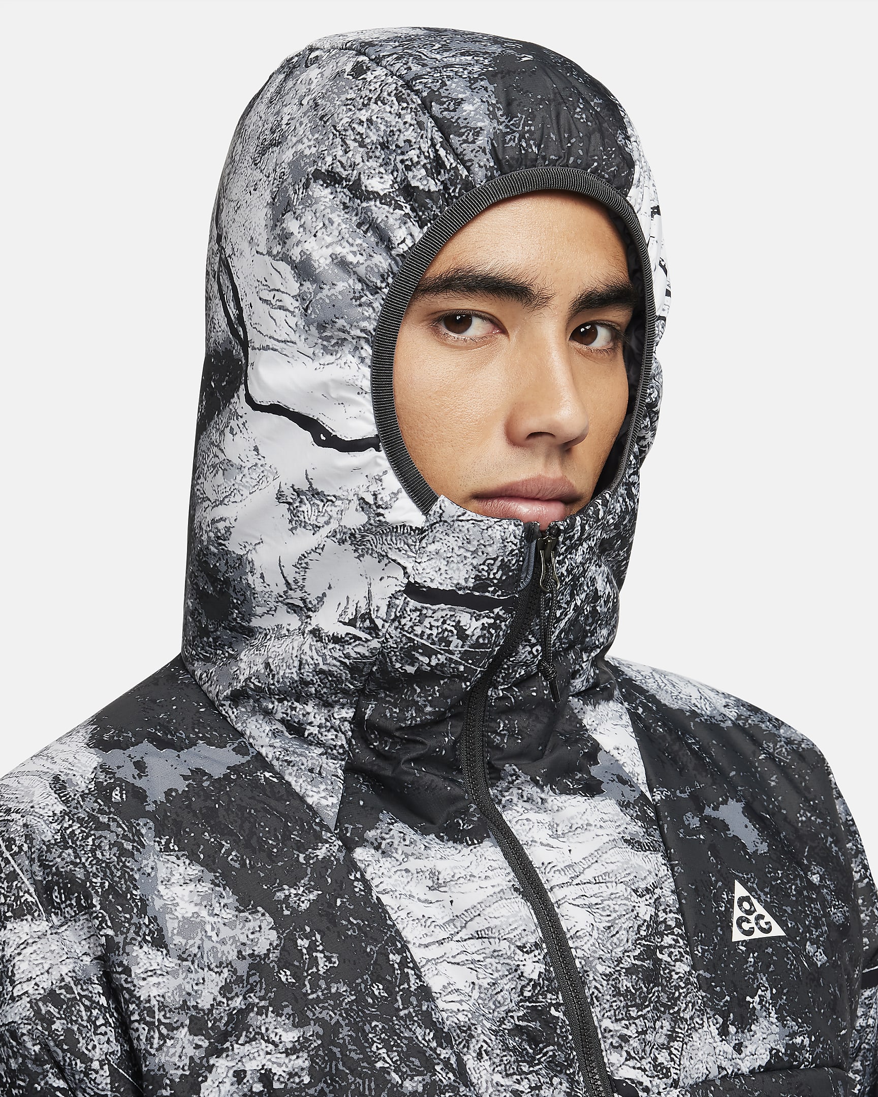 Nike ACG "Rope de Dope" Men's Therma-FIT ADV Allover Print Jacket - Anthracite/Summit White