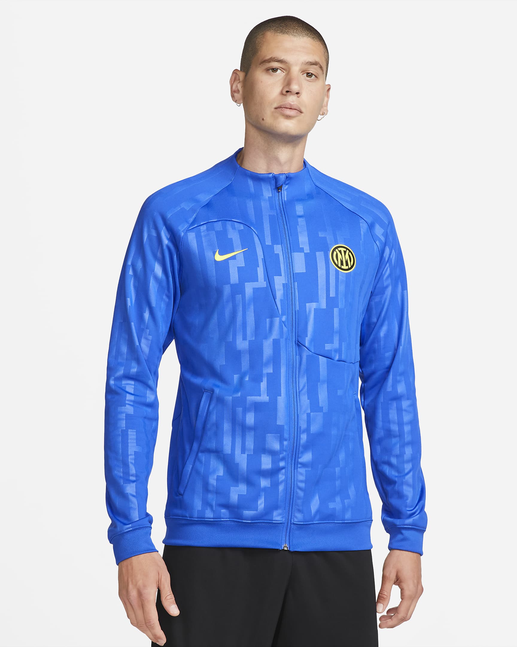 Inter Milan Academy Pro Men's Nike Full-Zip Knit Football Jacket. Nike BE