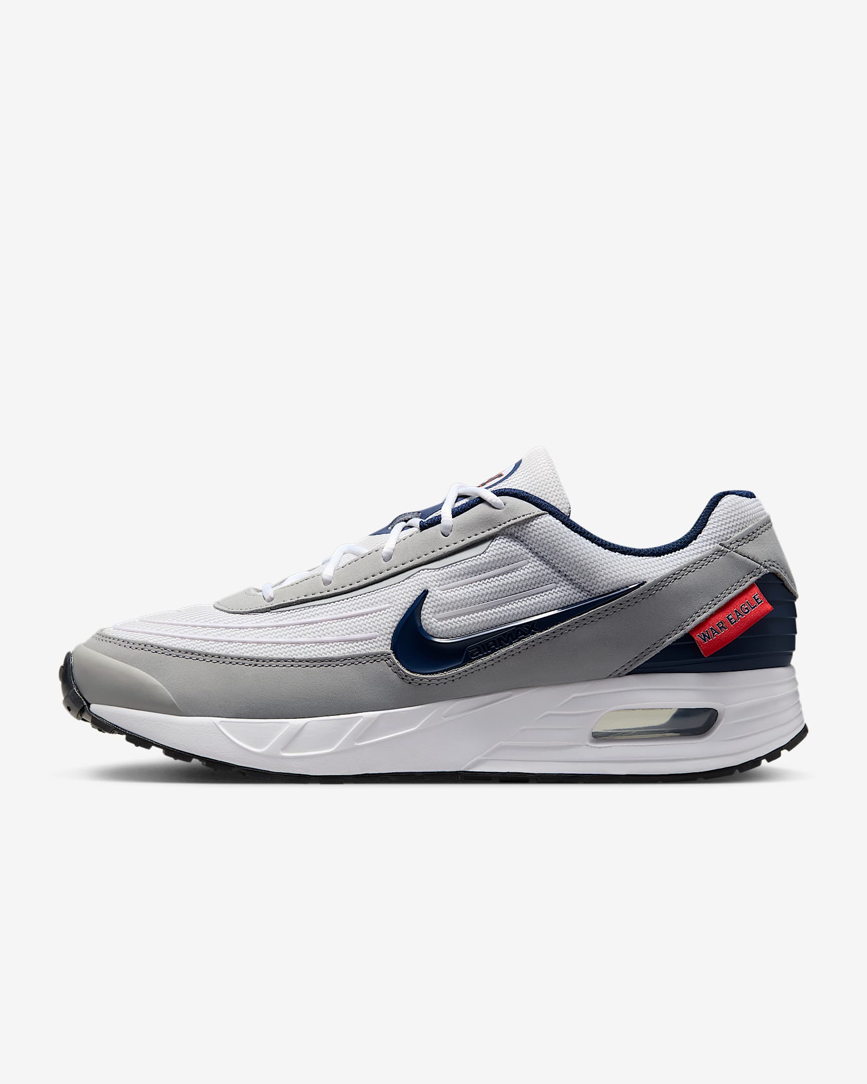 Nike College Air Max Verse (Auburn) Men's Shoes - White/Light Smoke Grey/College Navy