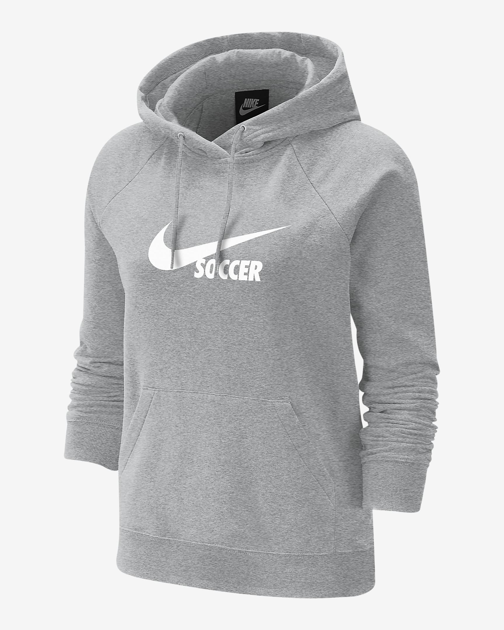 Nike Swoosh Fleece Women's Hoodie - Dark Grey Heather