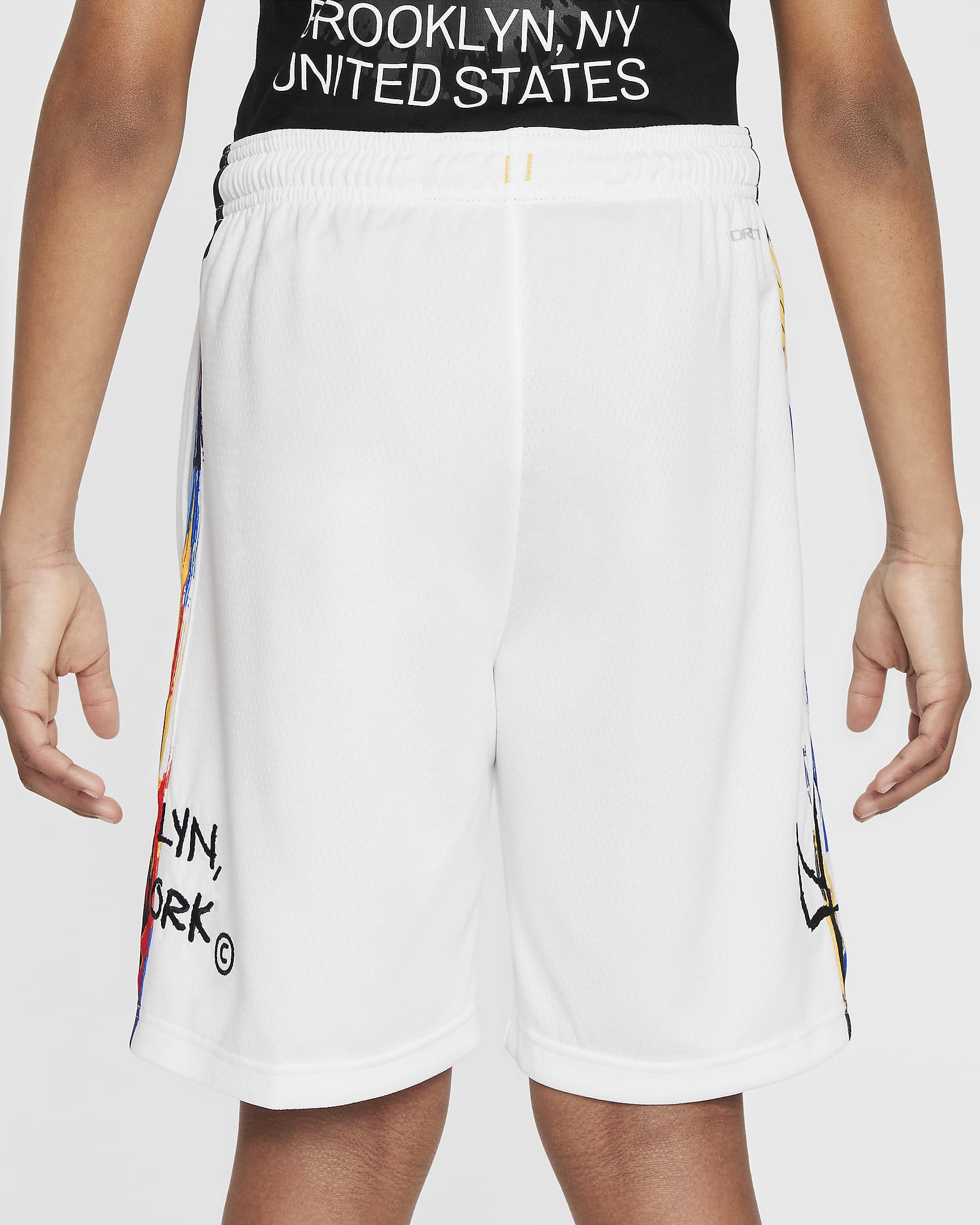 Shorts Brooklyn Nets Nike Dri-Fit NBA Swingman för ungdom - Vit