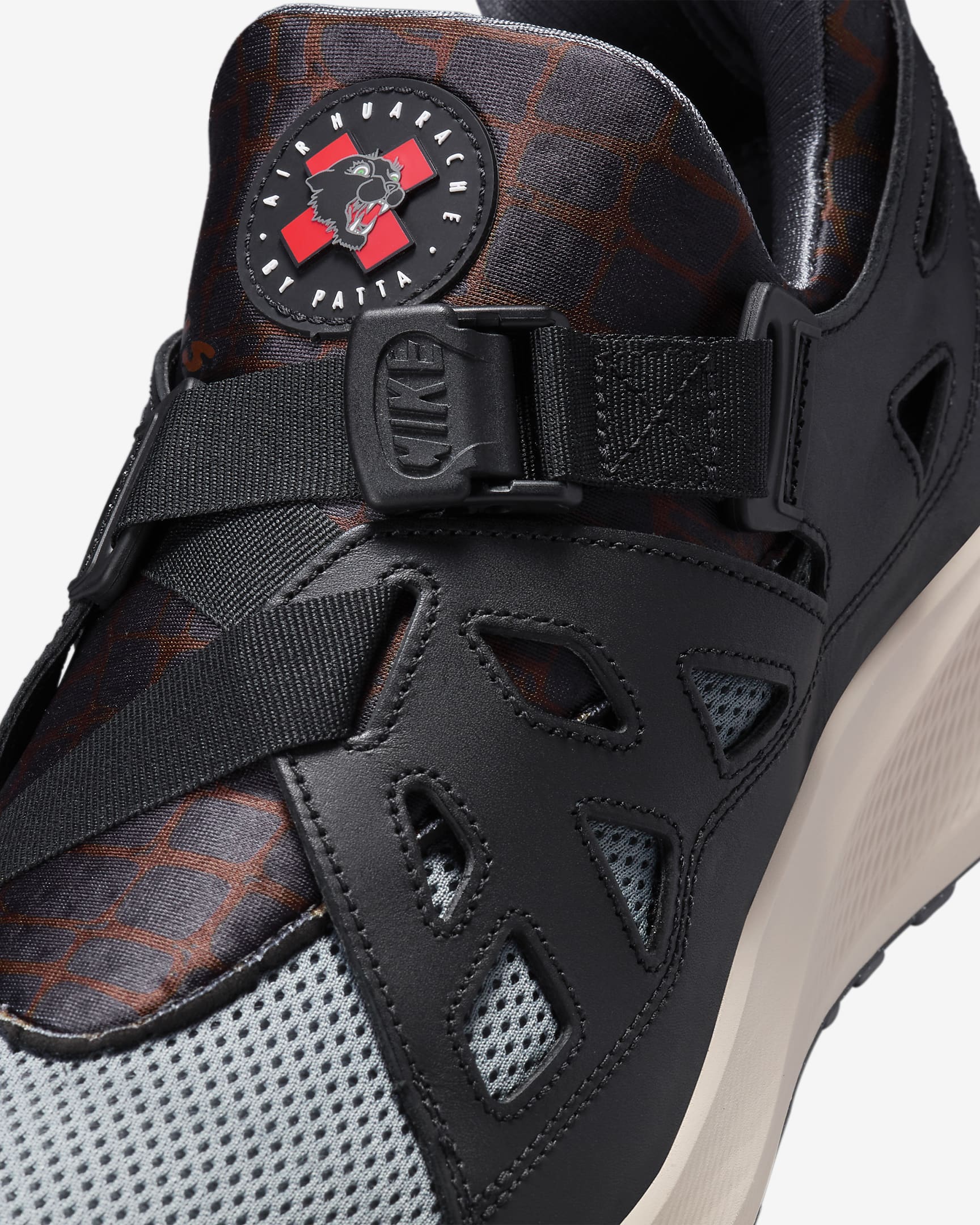 Nike Air Huarache 20Y24 x Patta Men's Shoes - Black/Sand Drift/Cool Grey