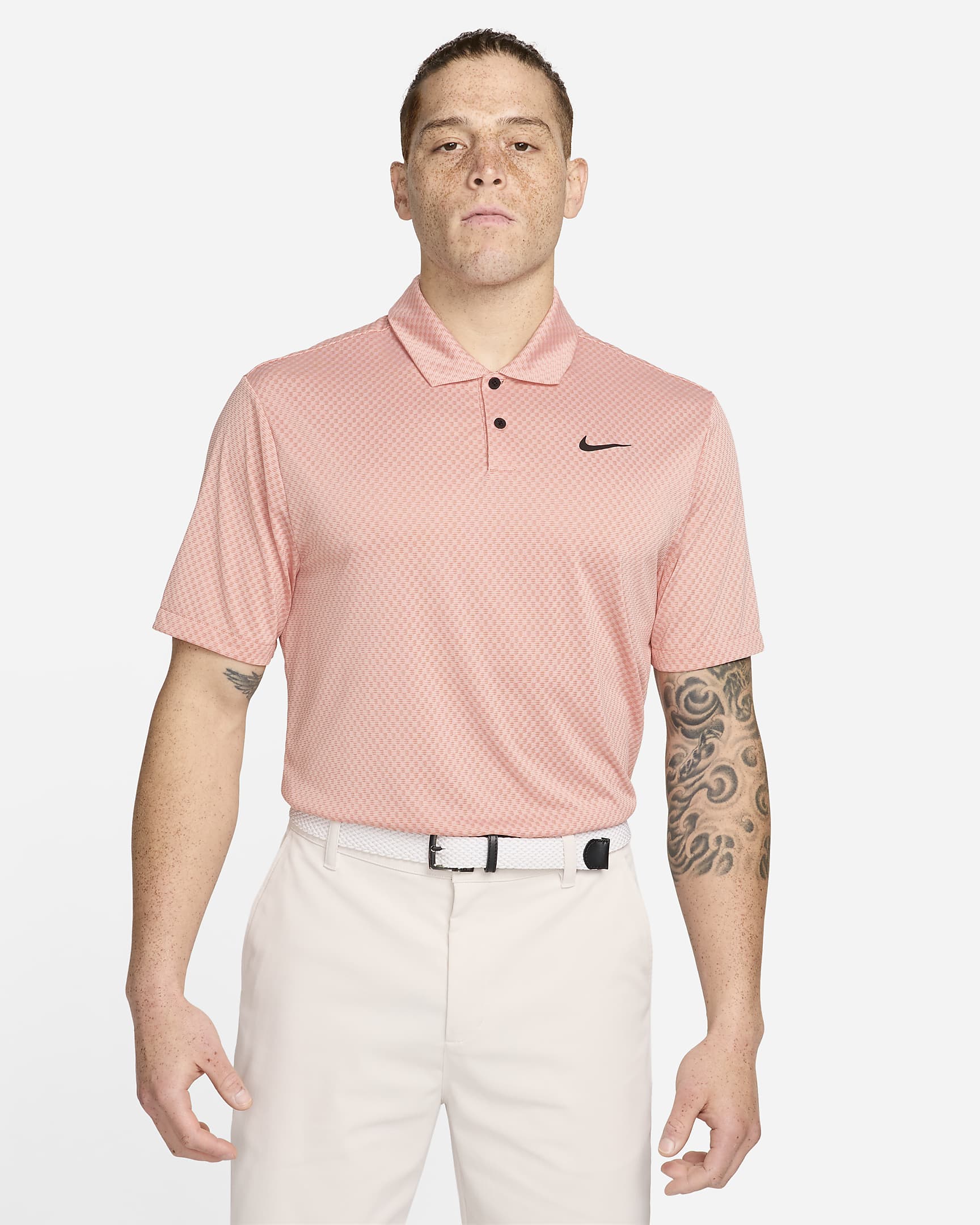 Nike Tour Polo de golf Dri-FIT - Hombre - Light Madder Root/Guava Ice/Madder Root/Negro