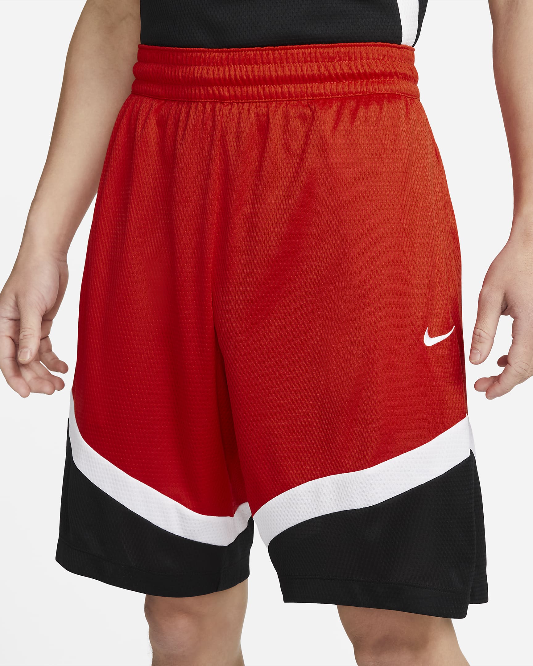 Nike Dri-FIT Icon Men's 28cm (approx.) Basketball Shorts - Picante Red/Black/White