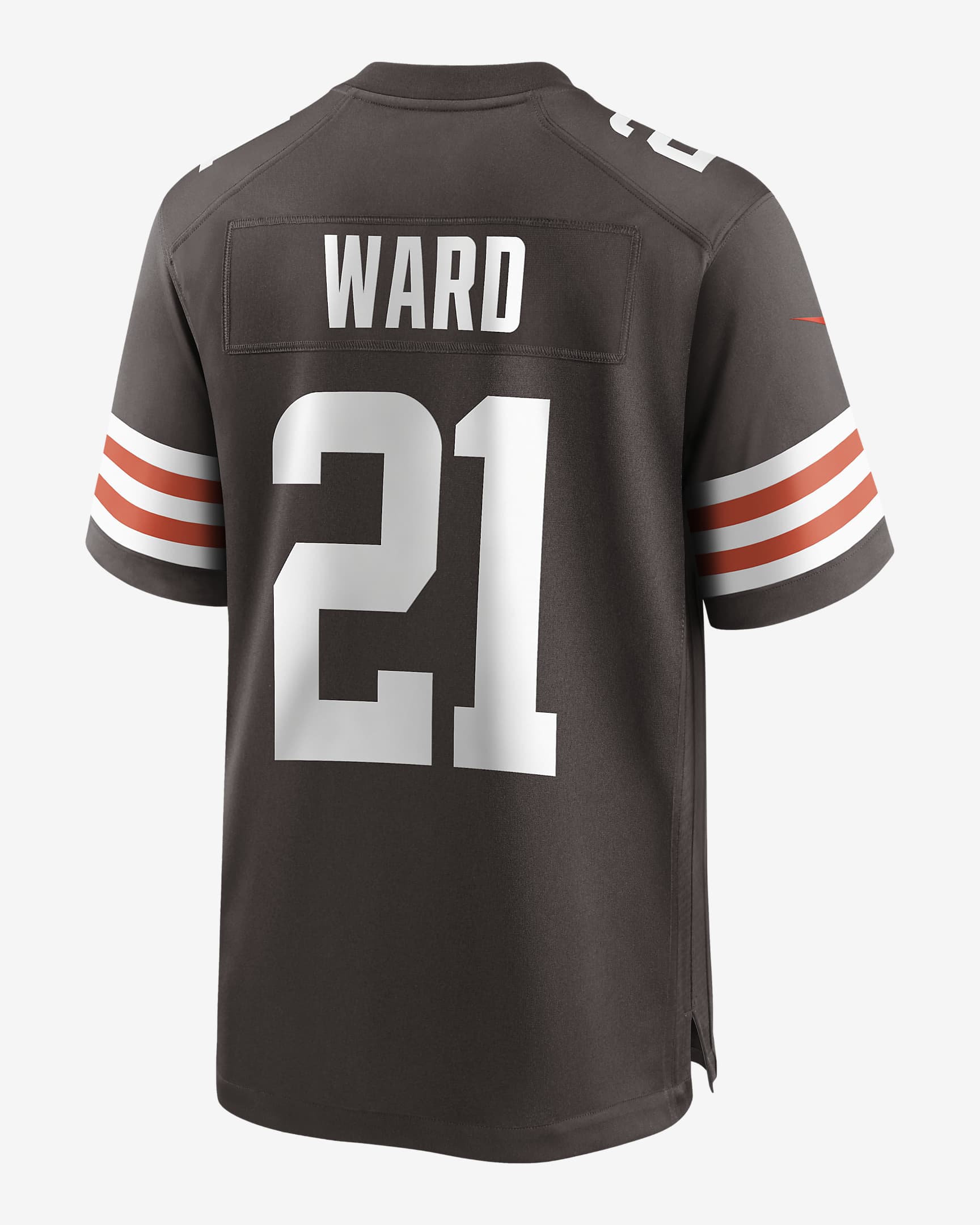 NFL Cleveland Browns (Denzel Ward) Men's Game Football Jersey.