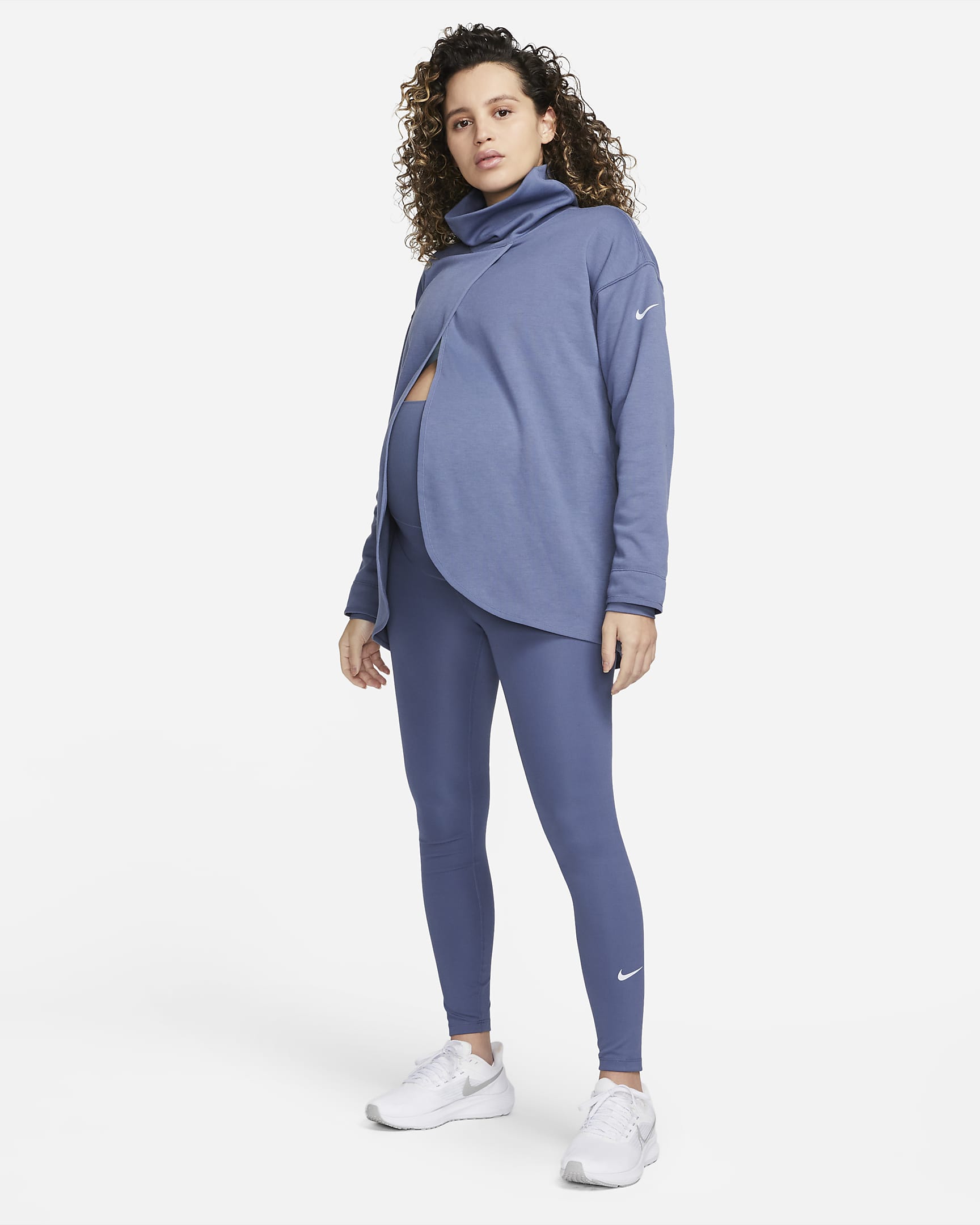 Nike (M) Damen-Wendepullover (Schwangere und Mütter) - Diffused Blue/Football Grey