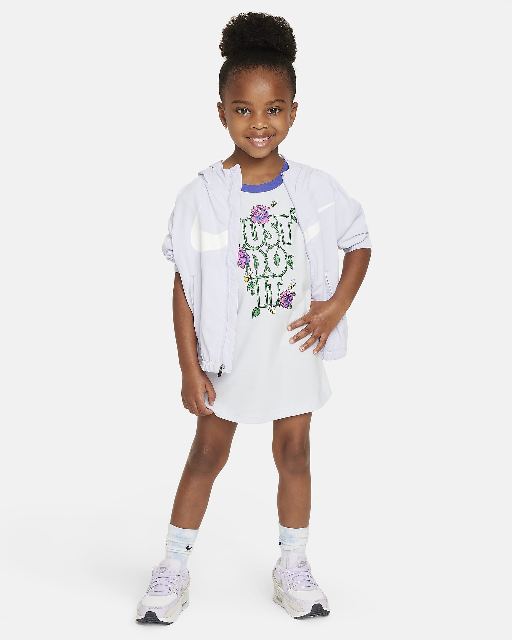 Nike Toddler Graphic Tee Dress - Football Grey