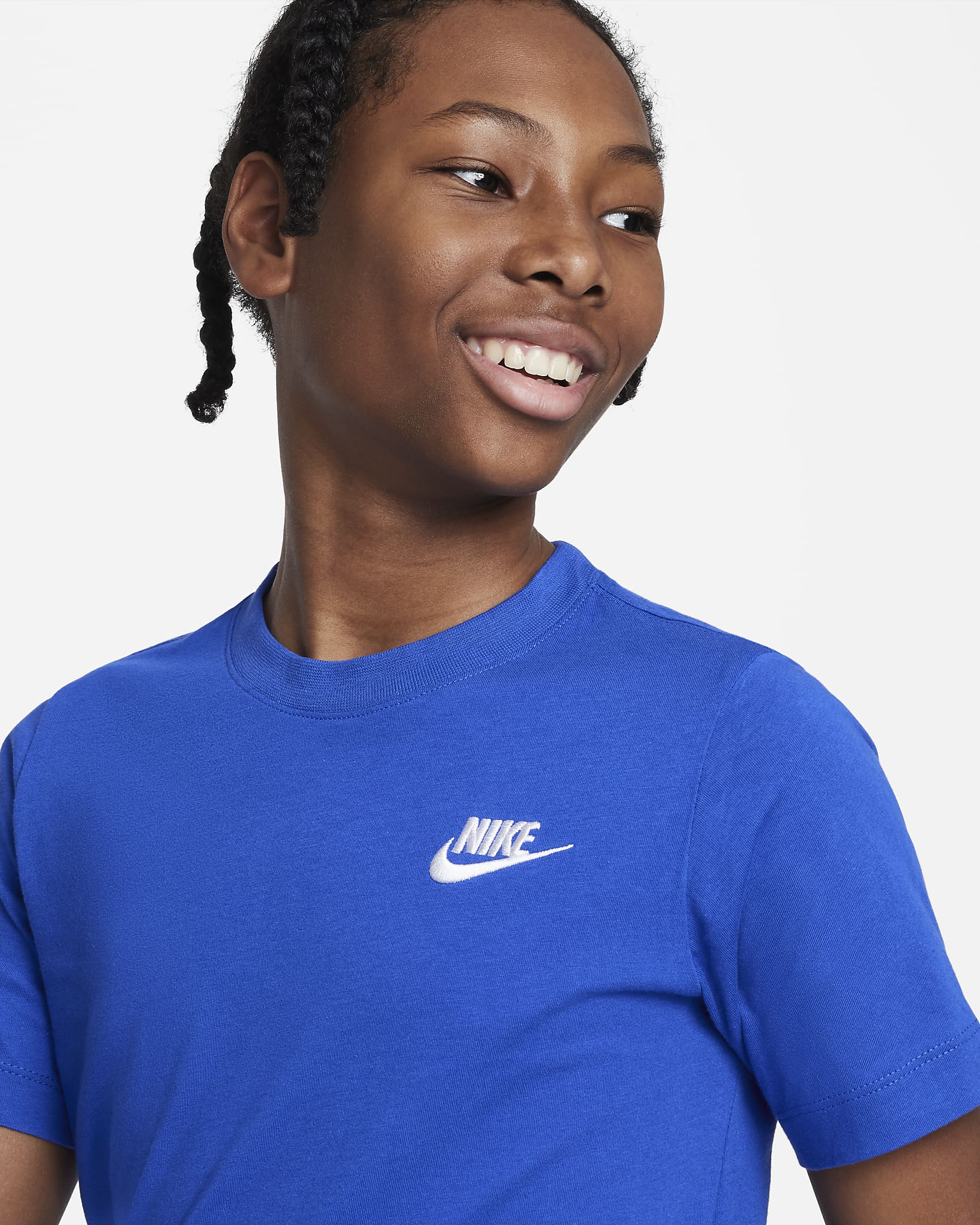 T-shirt Nike Sportswear pour ado - Game Royal/Blanc