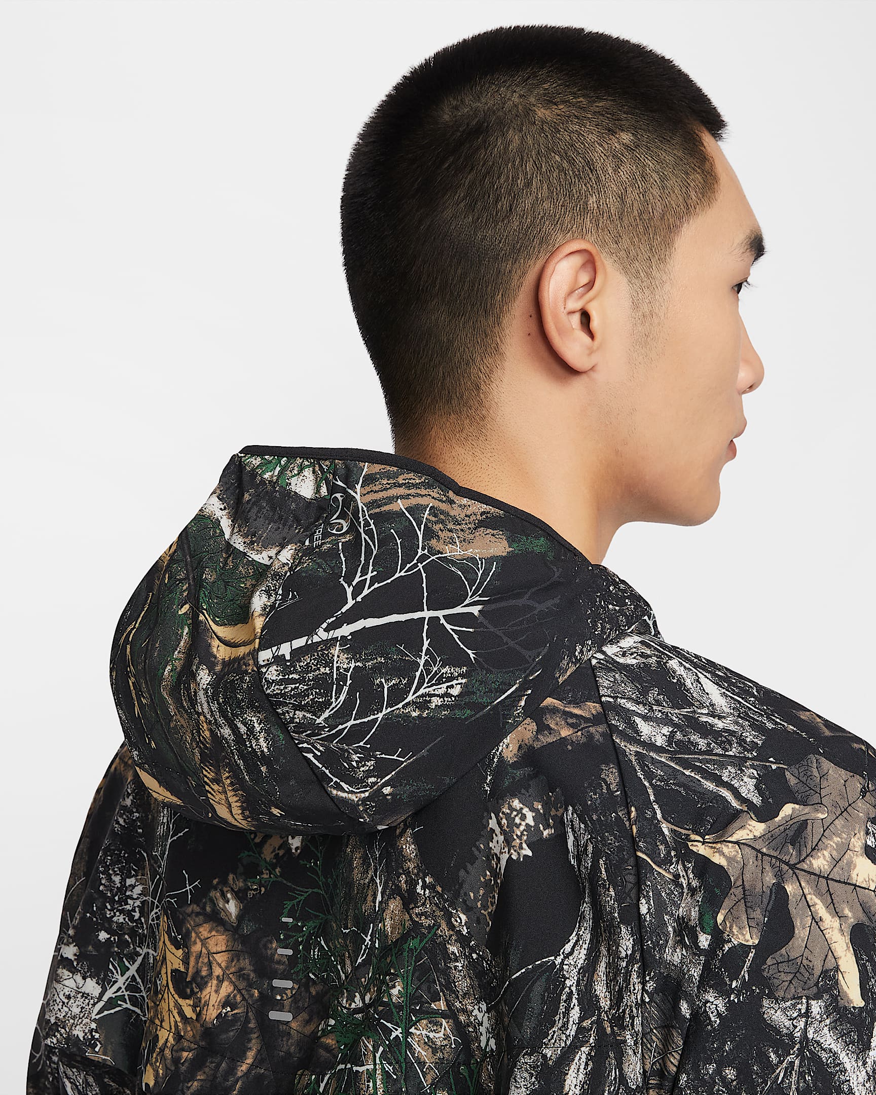 Nike Stride Men's Dri-FIT Realtree Running Jacket - Anthracite/Black