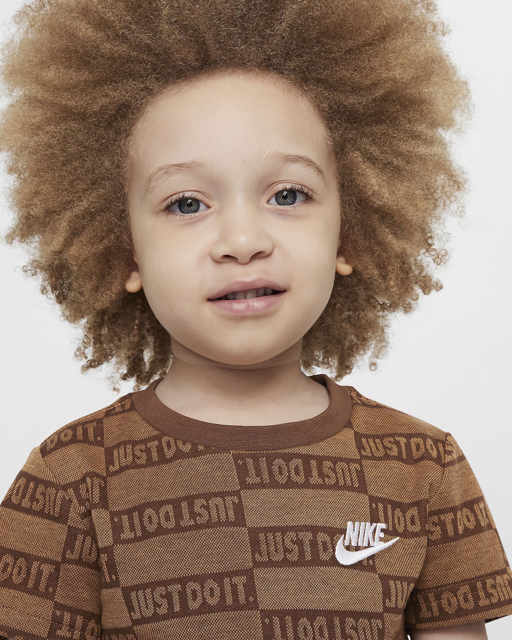 Nike "Just Do It" Toddler Jacquard T-Shirt - Flax