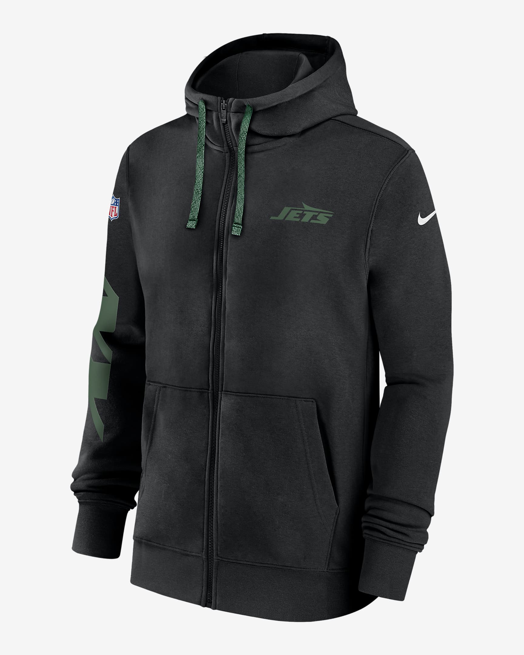 New York Jets Sideline Team Issue Club Men's Nike NFL Pullover Hoodie - Black
