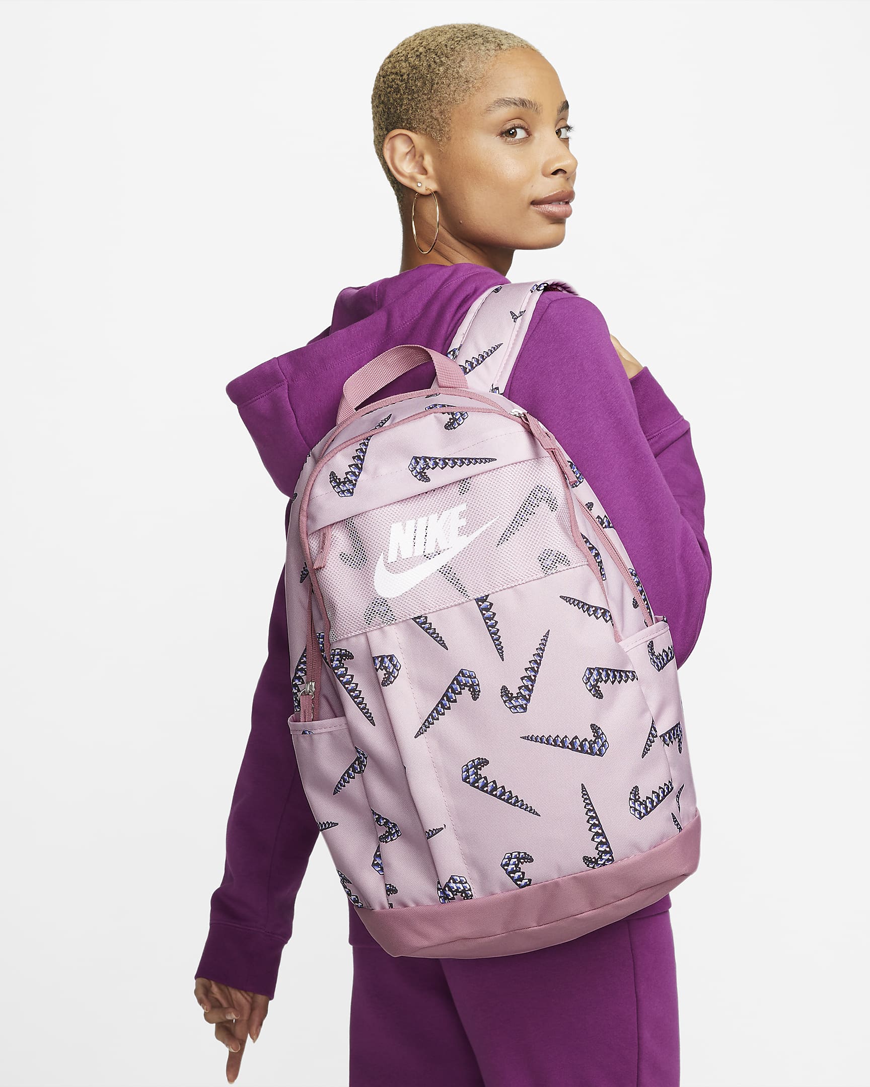 Nike Backpack (21L) - Elemental Pink/Elemental Pink/White