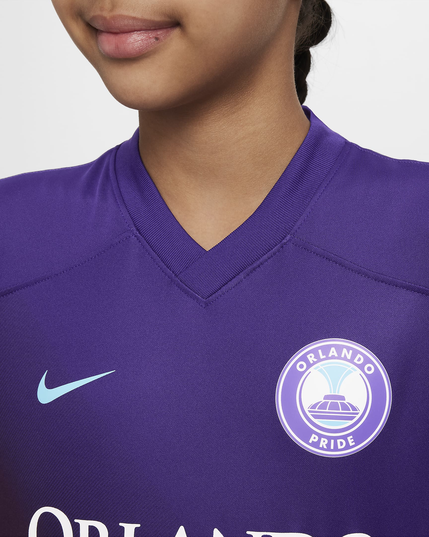 Orlando Pride 2024 Stadium Secondary Big Kids' Nike Dri-FIT NWSL Replica Jersey - Court Purple