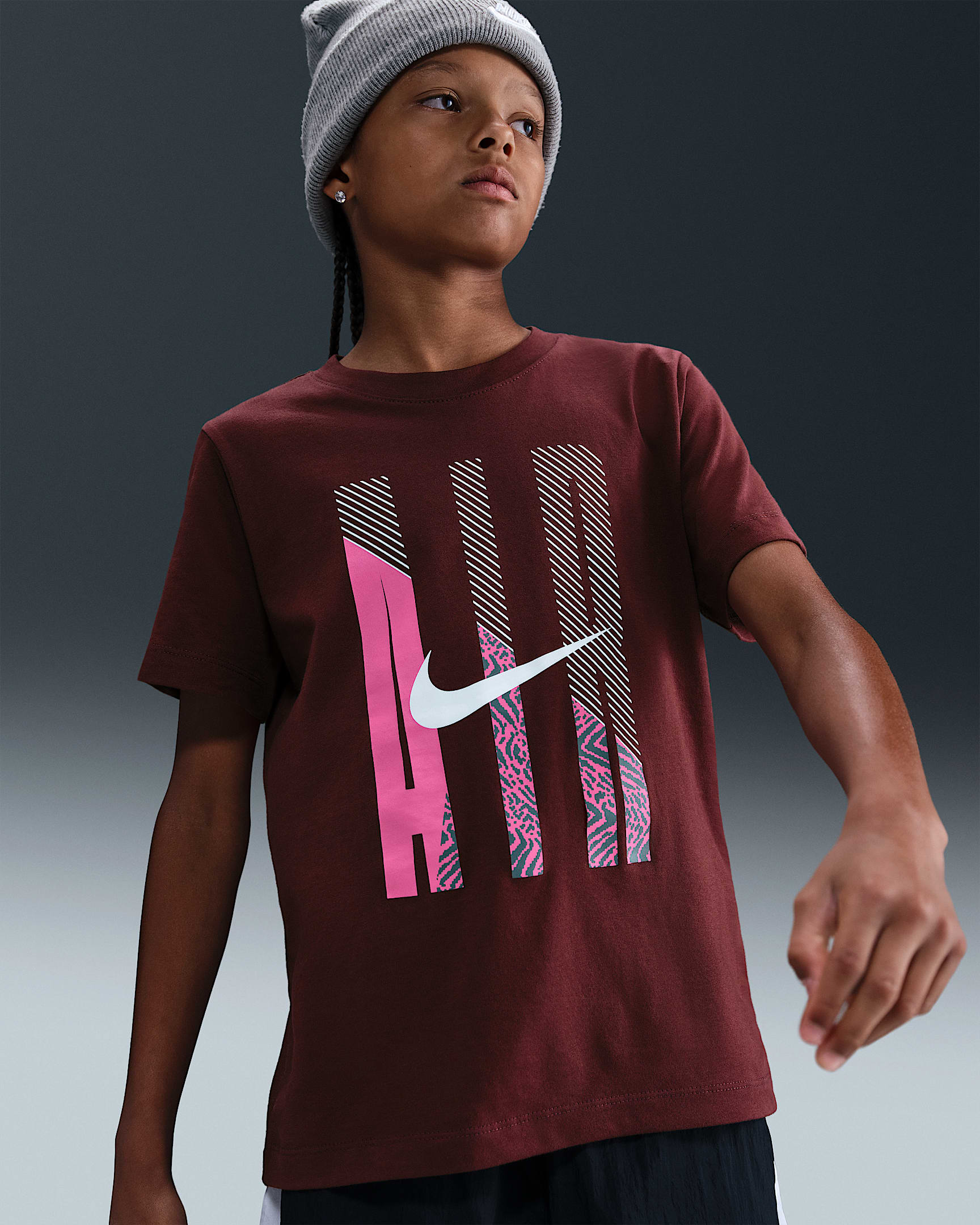Nike Sportswear-T-shirt til større børn - Dark Team Red