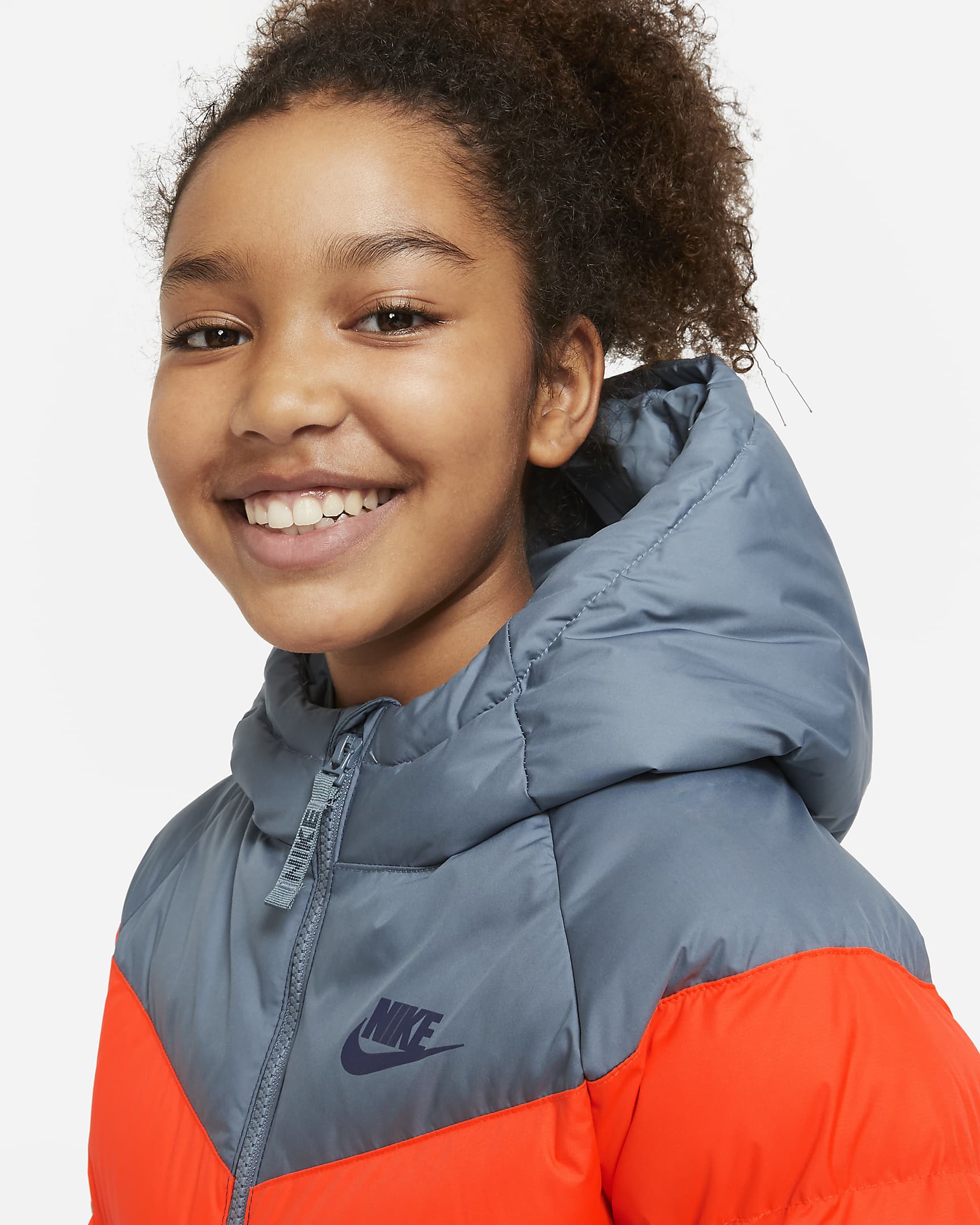 Nike Sportswear Big Kids' Synthetic-Fill Jacket - Ozone Blue/Hyper Crimson/Midnight Navy/Midnight Navy