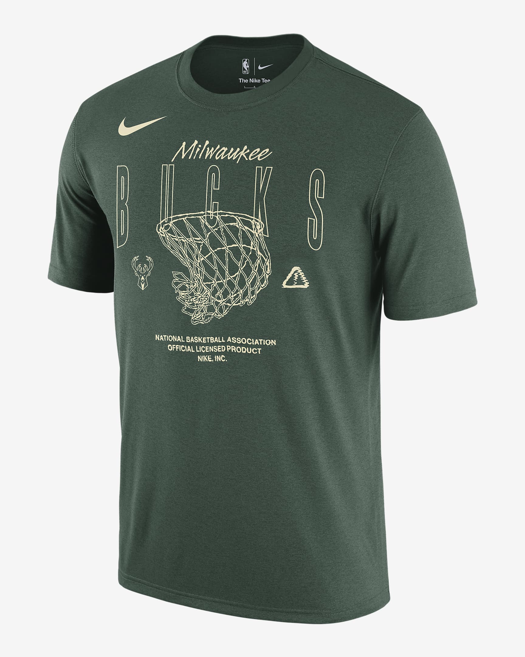 Playera Nike de la NBA para hombre Milwaukee Bucks Courtside Max90 ...