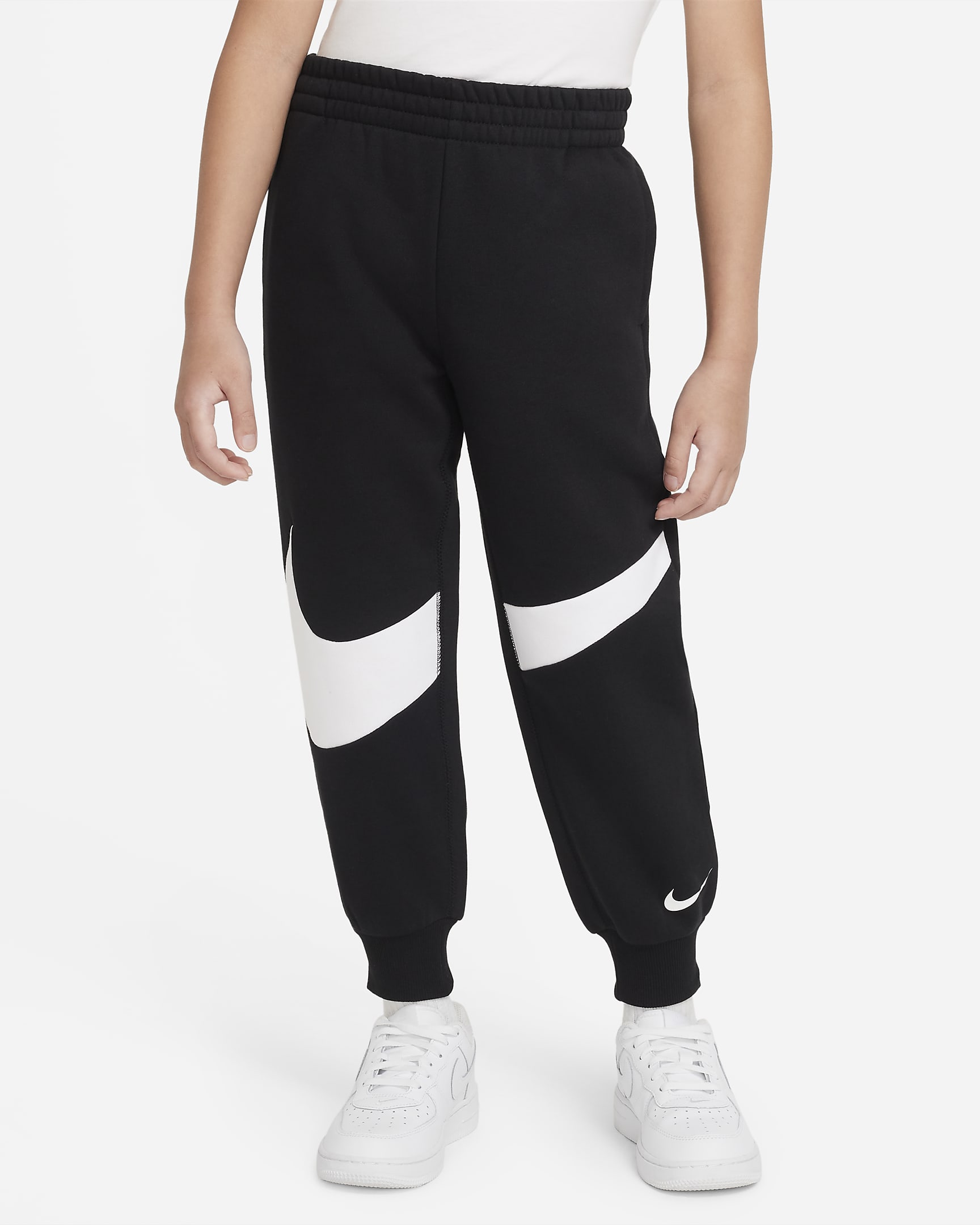Nike Swoosh Essentials Fleece Pants Little Kids' Pants - Black