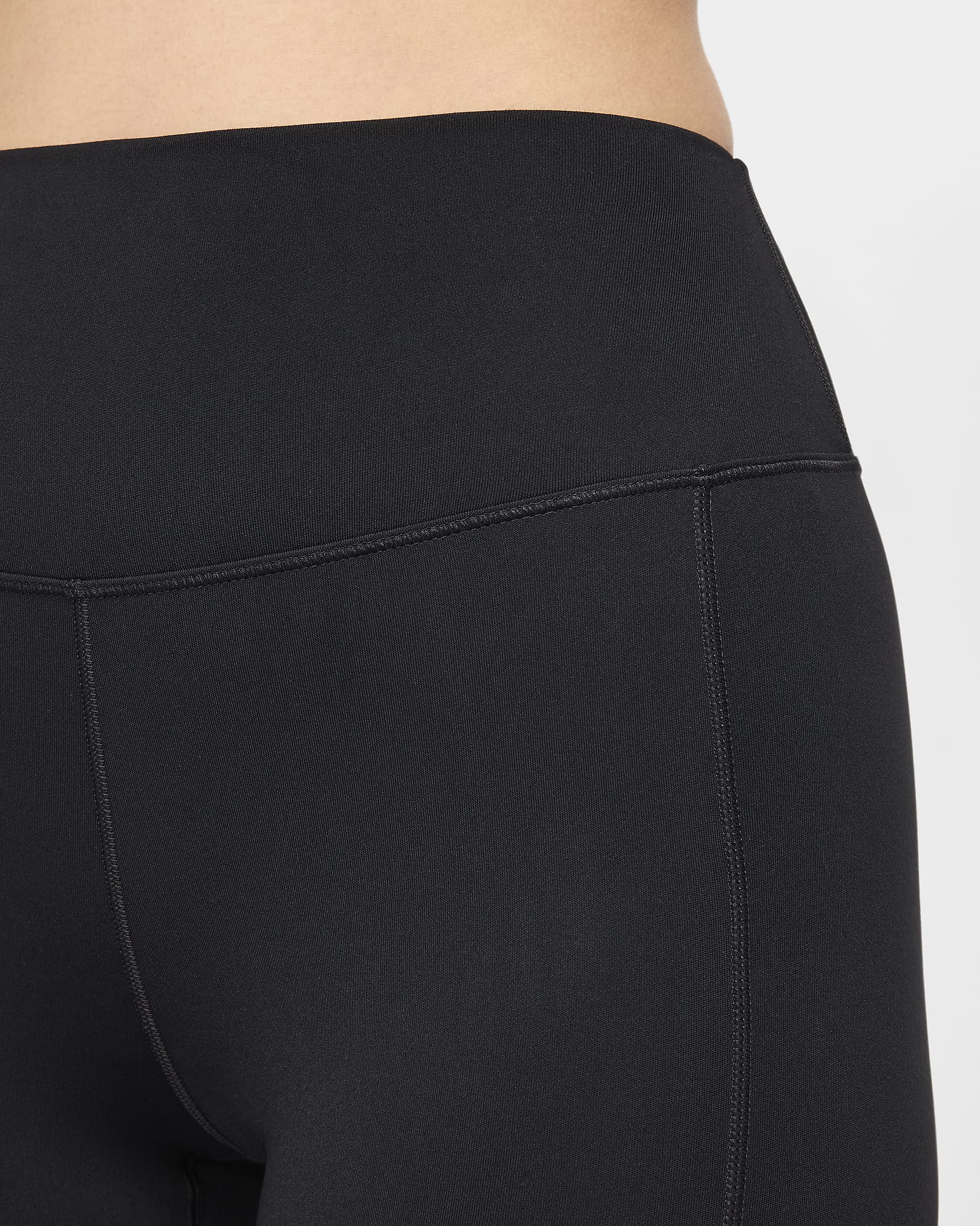 Cykelshorts Nike One Leak Protection: Mensshorts med hög midja 20 cm för kvinnor - Svart/Svart