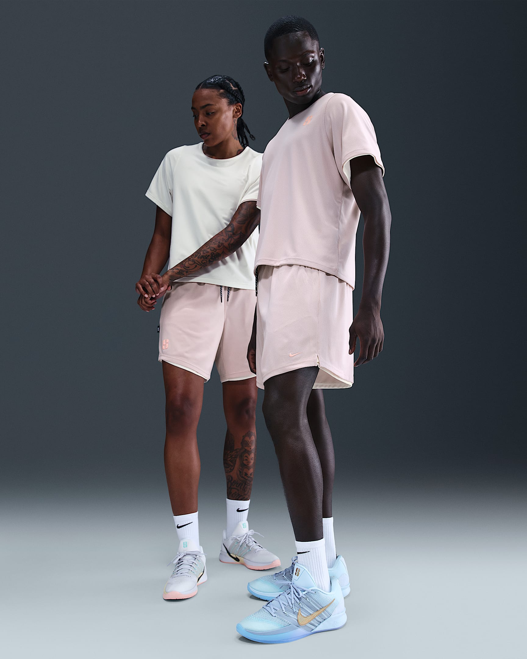 Sabrina Dri-FIT Reversible Basketball Shorts - Silt Red/Sail/Rose Gold/Washed Coral