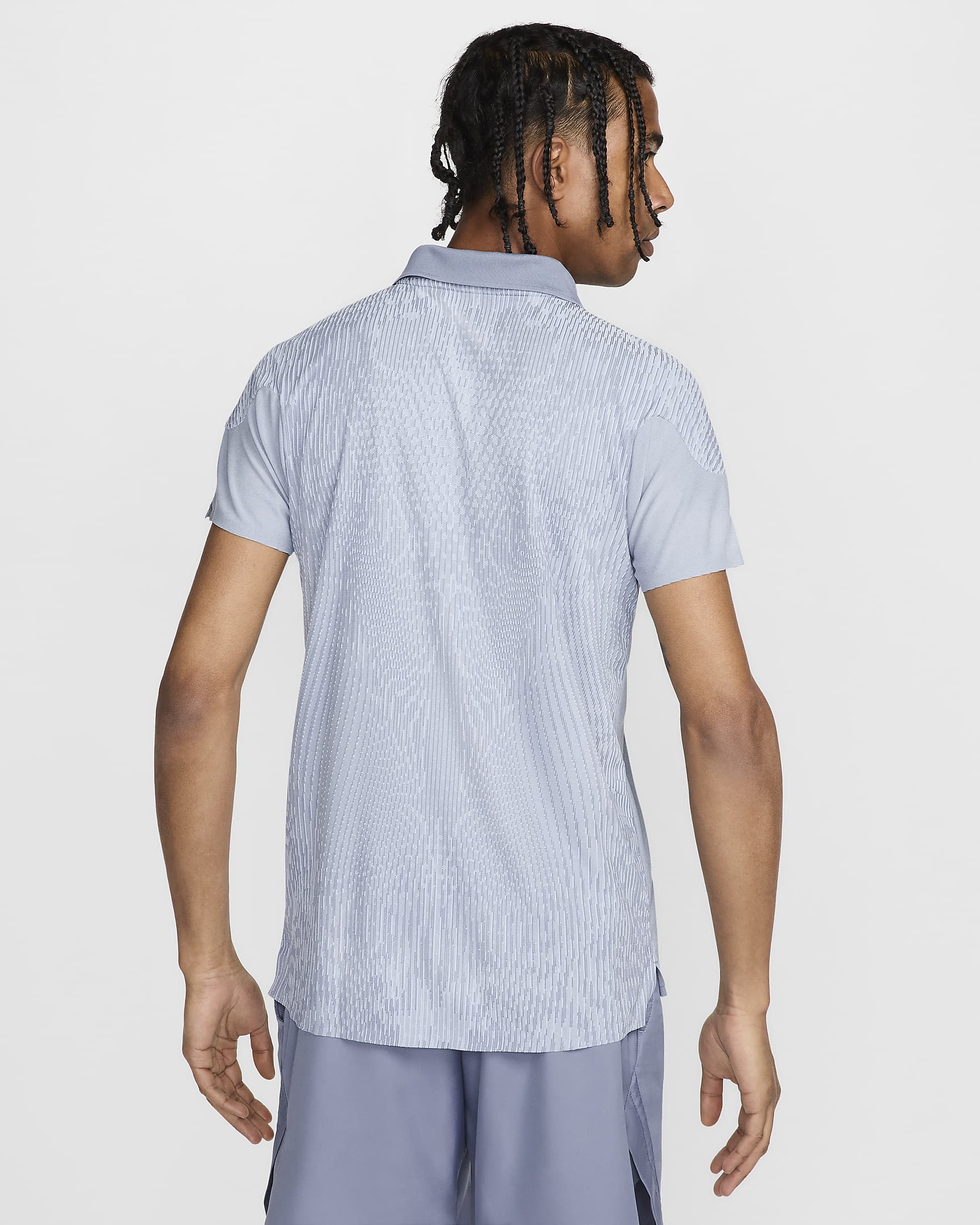 Nike Slam Dri-FIT ADV tennispolo voor heren - Light Armory Blue/Ashen Slate/Zwart