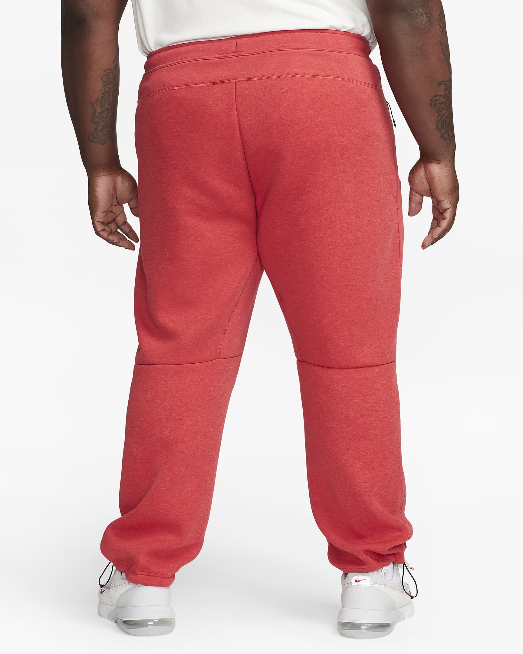 Nike Sportswear Tech Fleece Men's Open-Hem Sweatpants - Light University Red Heather/Black