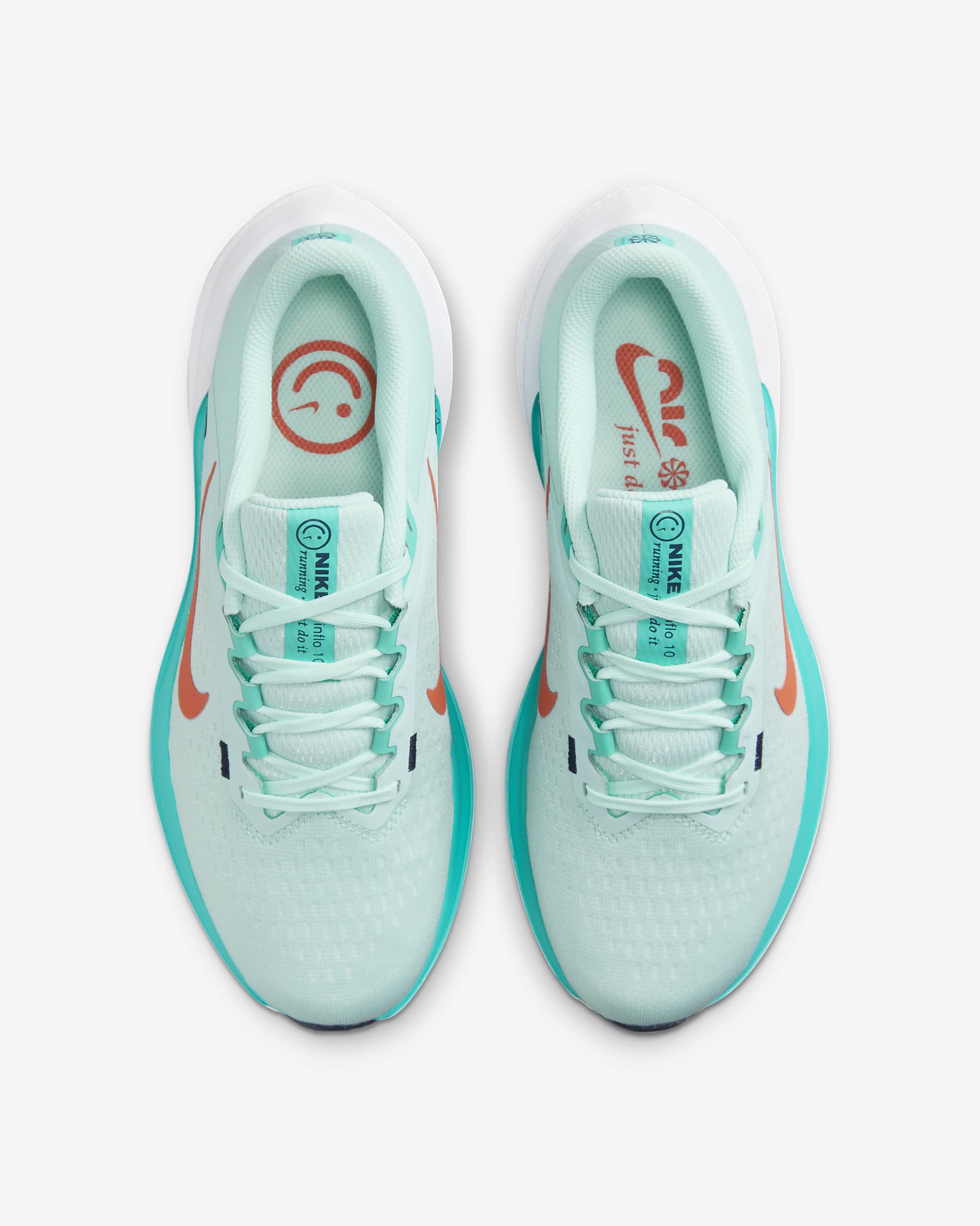 Nike Winflo 10 Women's Road Running Shoes - Jade Ice/Clear Jade/White/Picante Red