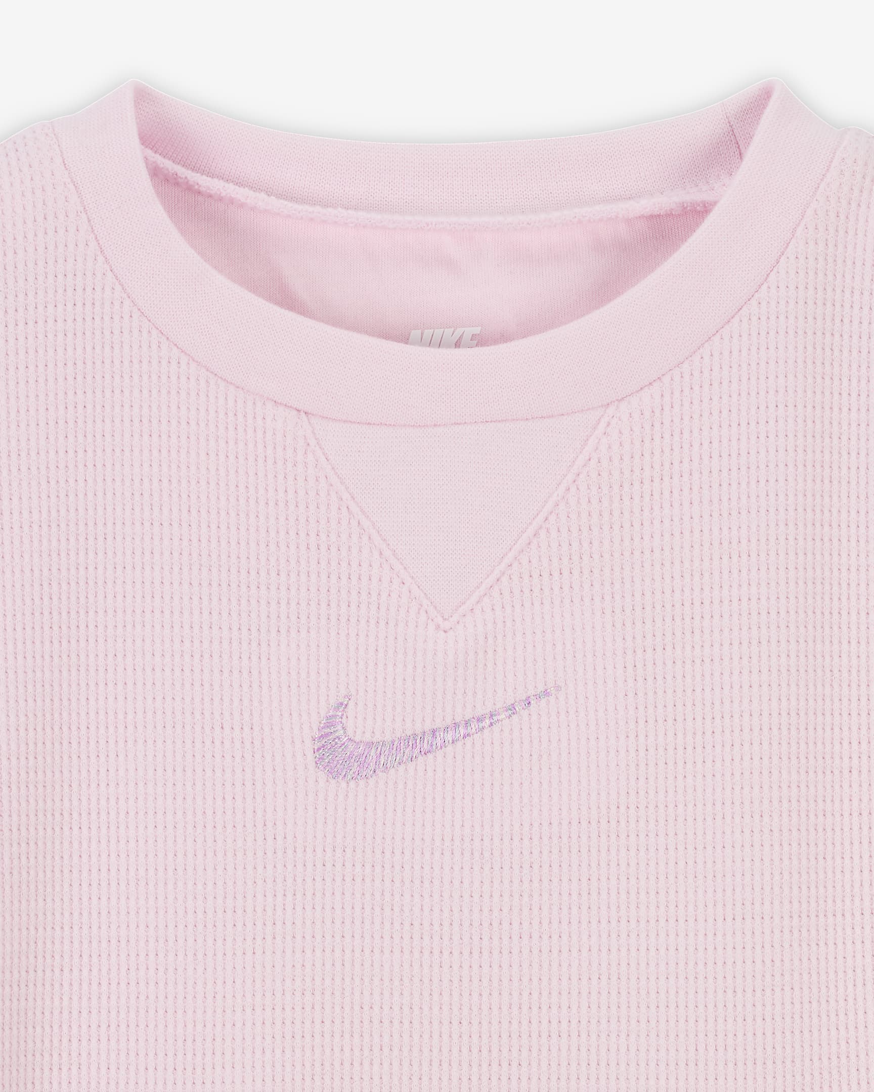 Body de manga larga para bebé (12-24 meses) Nike ReadySet - Espuma rosa