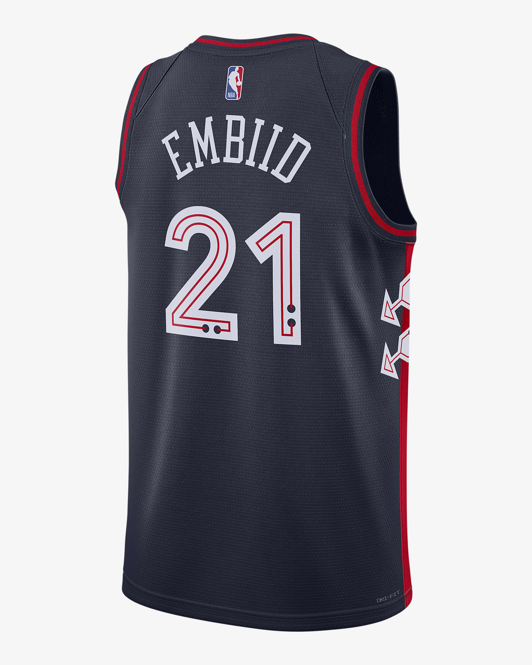 Joel Embiid Philadelphia 76ers City Edition 2023/24 Men's Nike Dri-FIT ...