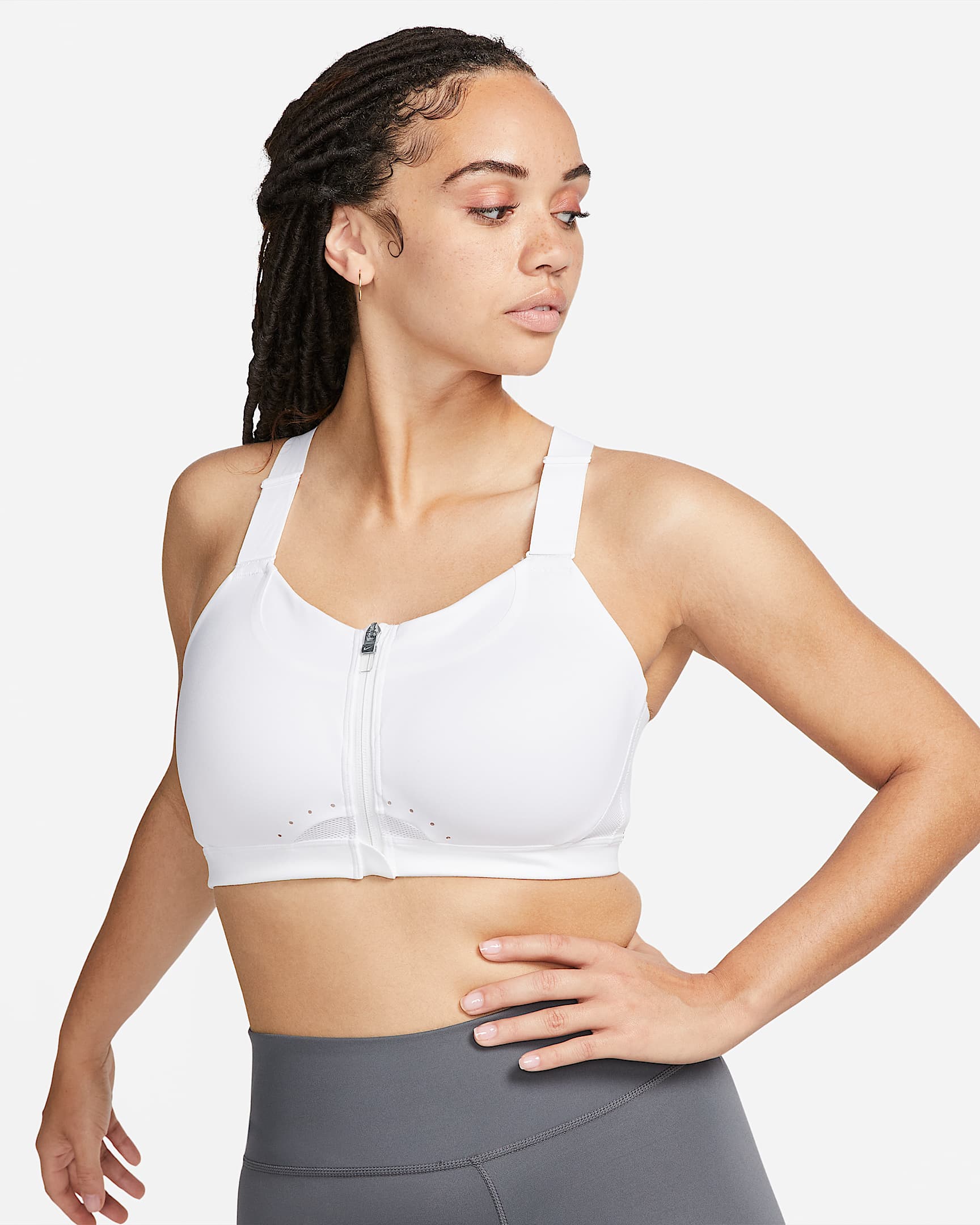 Nike Alpha Women's HighSupport Padded ZipFront Sports Bra. Nike UK