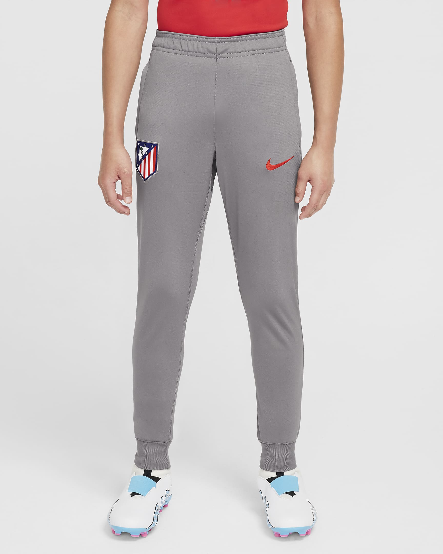 Dzianinowy dres piłkarski dla dużych dzieci Nike Dri-FIT Atlético Madryt Strike - Noise Aqua/Flat Pewter/Light Iron Ore/Light Crimson