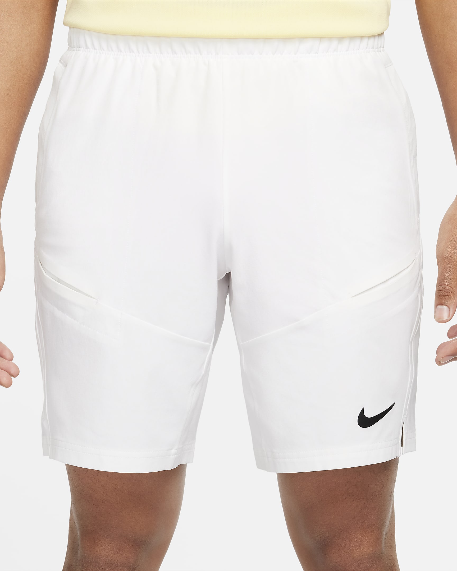 Shorts da tennis 23 cm NikeCourt Advantage – Uomo - Bianco/Bianco/Nero