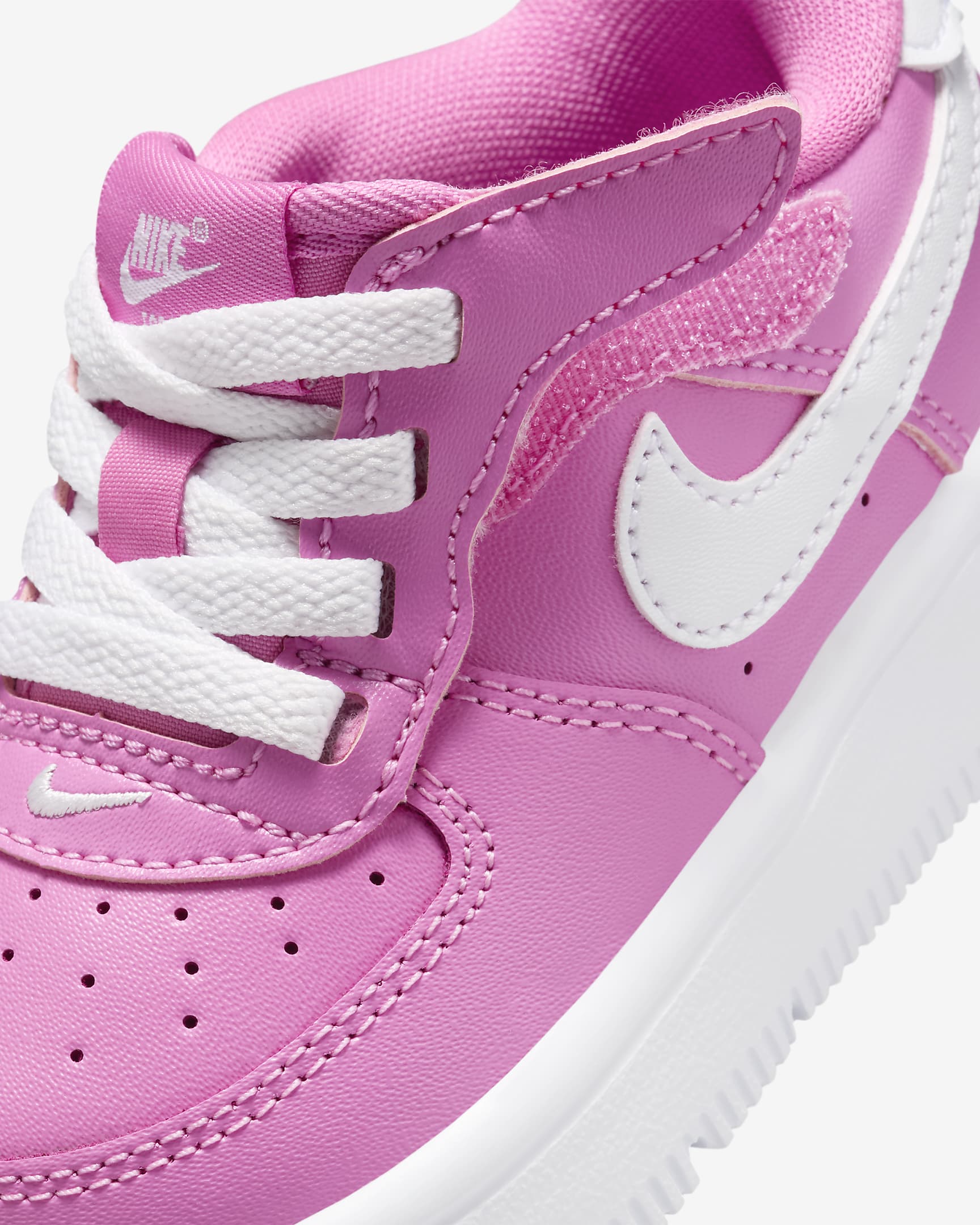 Sapatilhas Nike Force 1 Low EasyOn para bebé - Rosa Playful/Branco