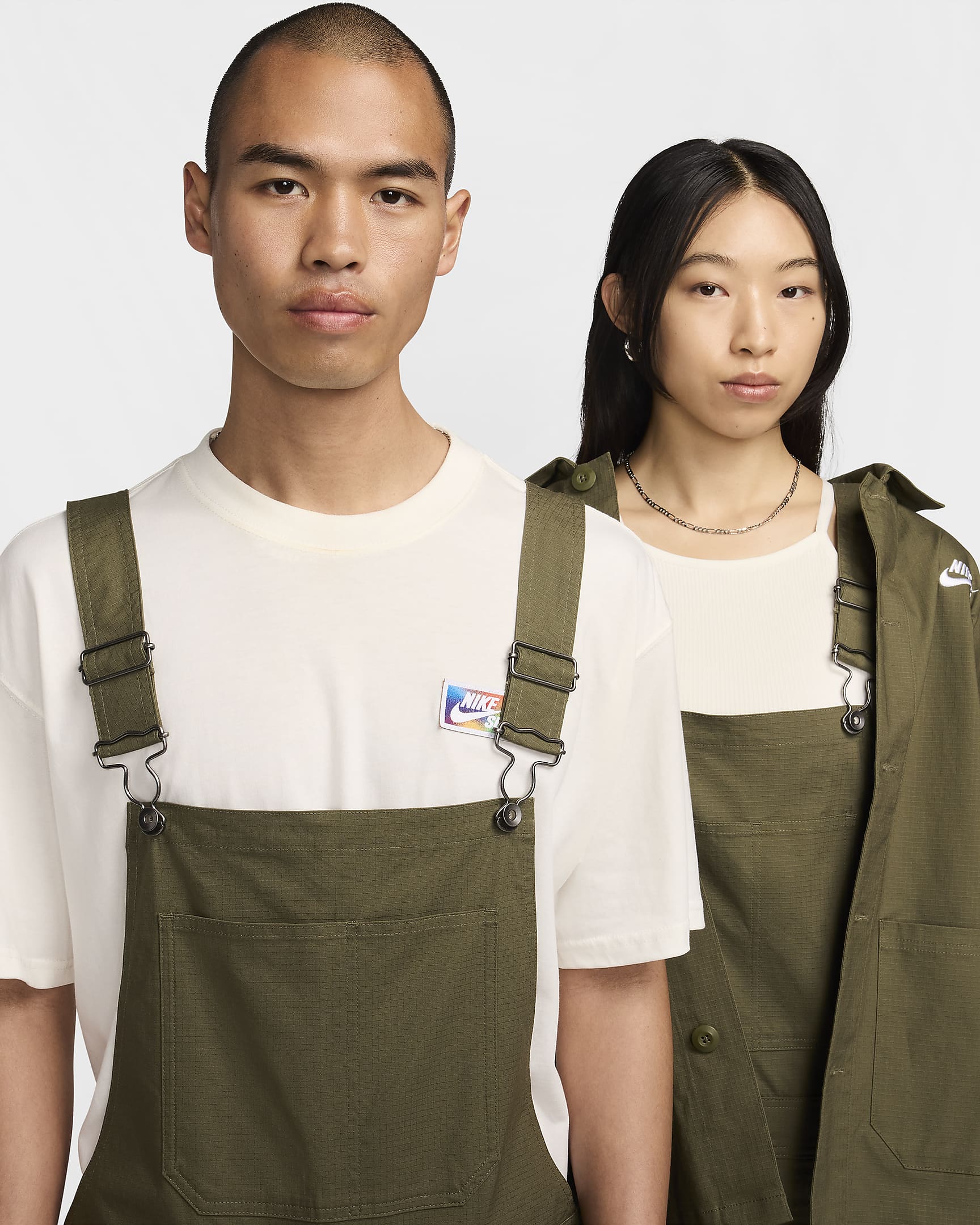 Nike SB Skate Overalls - Medium Olive/White