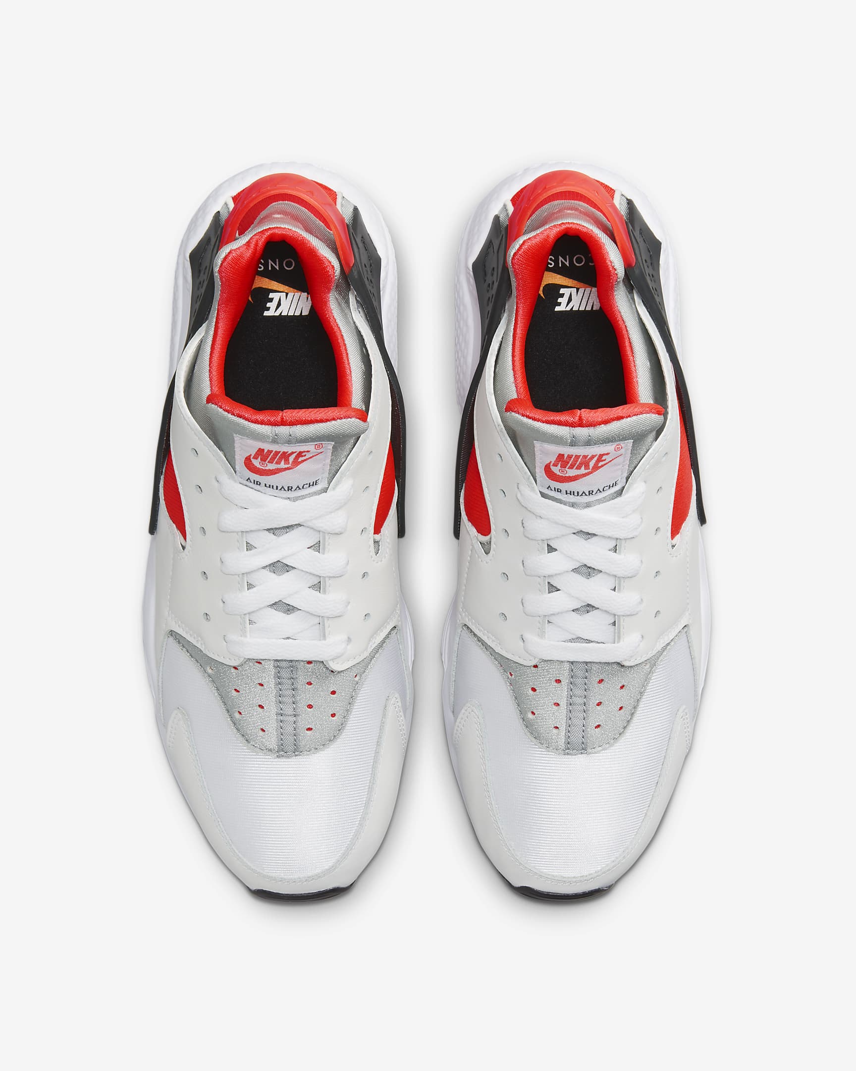 Nike Air Huarache Men's Shoes - White/Infrared 23/Black/Metallic Silver