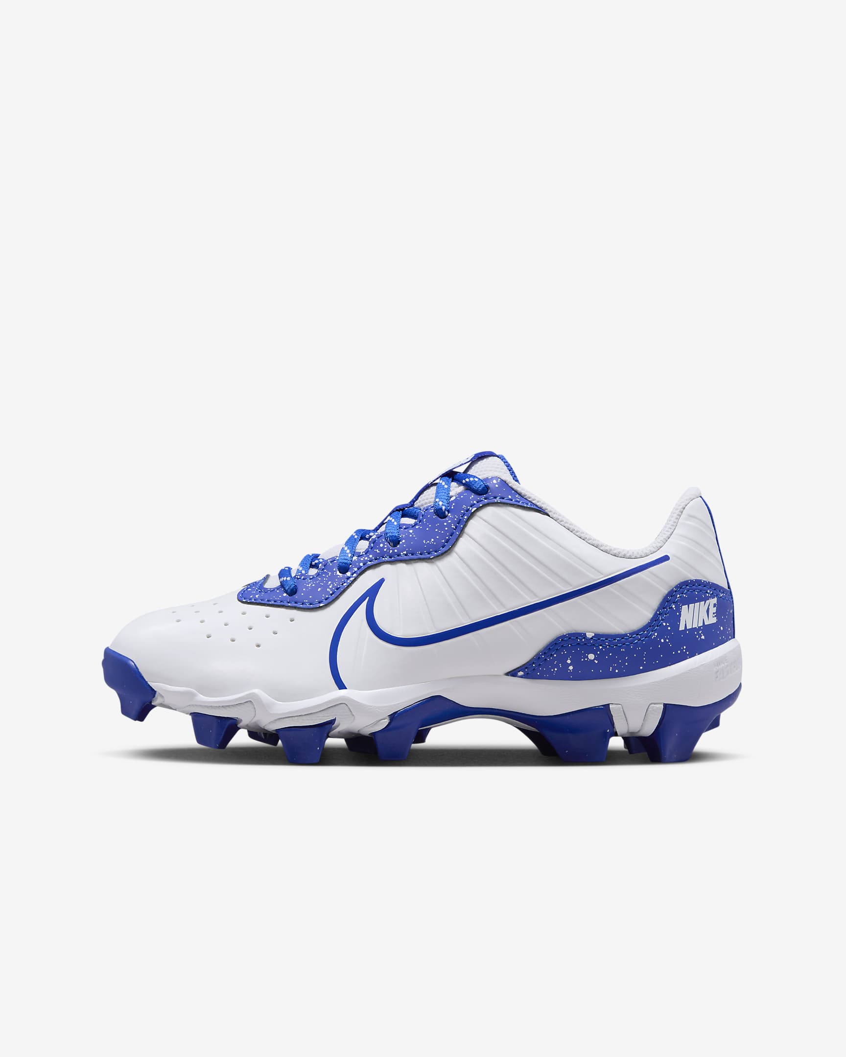 Tacos de béisbol para niños talla pequeña/grande Nike Alpha Huarache 4 Keystone - Blanco/Hiperroyal