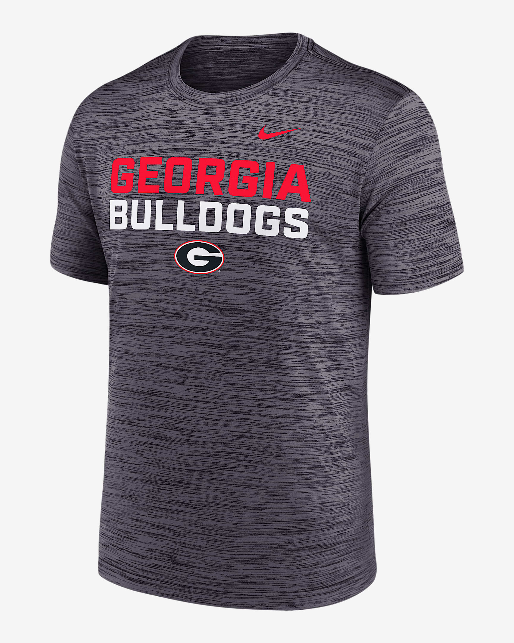 Playera universitaria Nike Dri-FIT para hombre Georgia Campus Center Stack Velocity - Negro