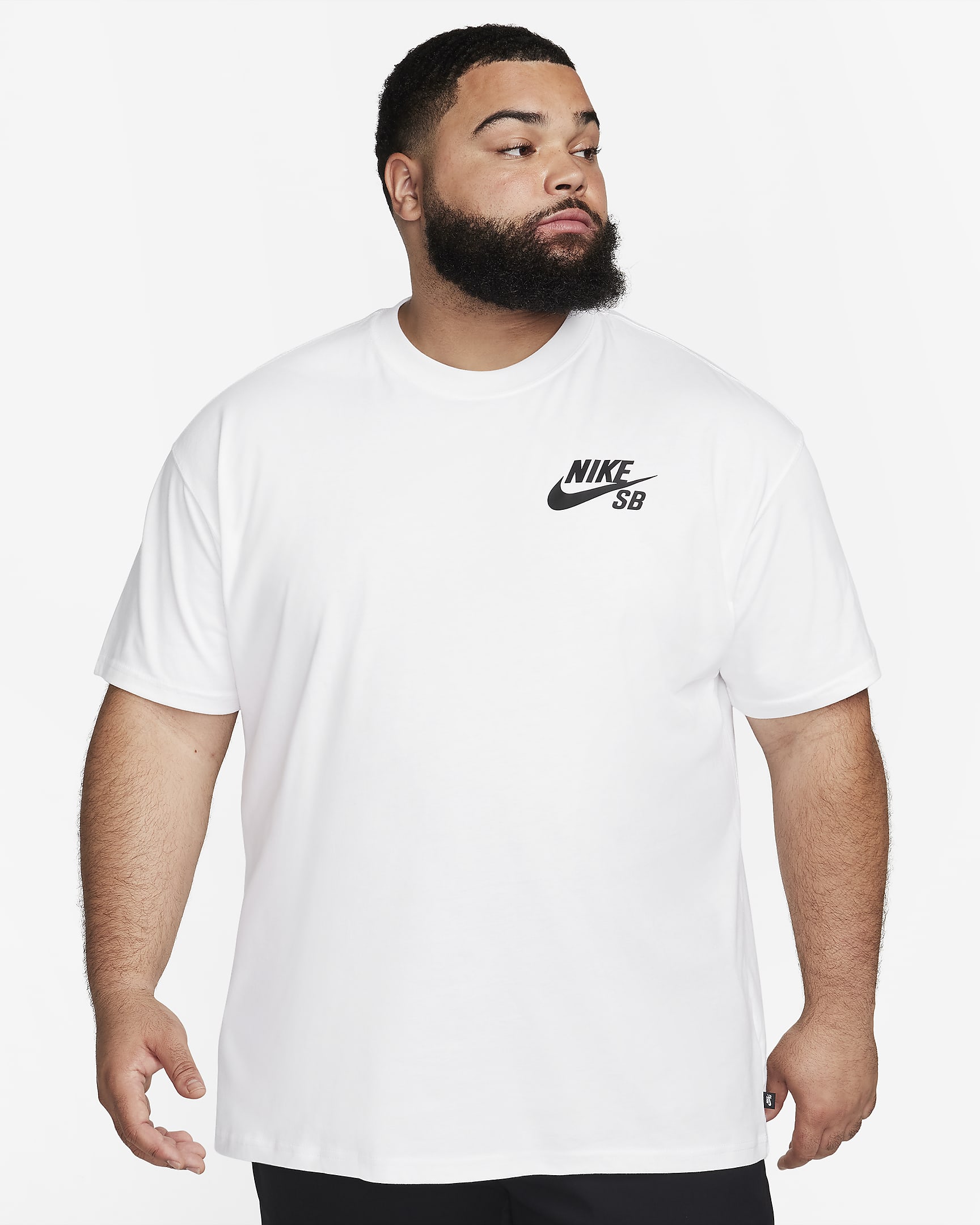 Nike SB Logo Skate T-Shirt - White/Black