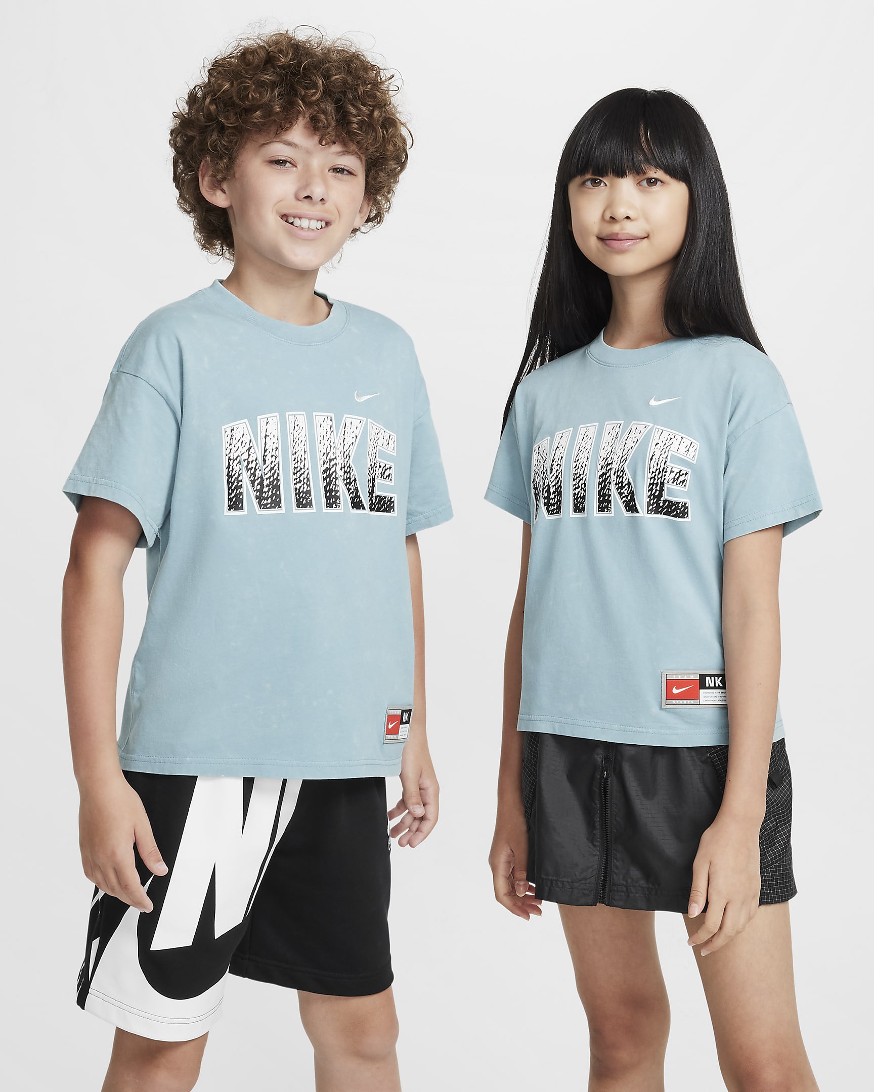 Nike Sportswear Big Kids' T-Shirt - Denim Turquoise