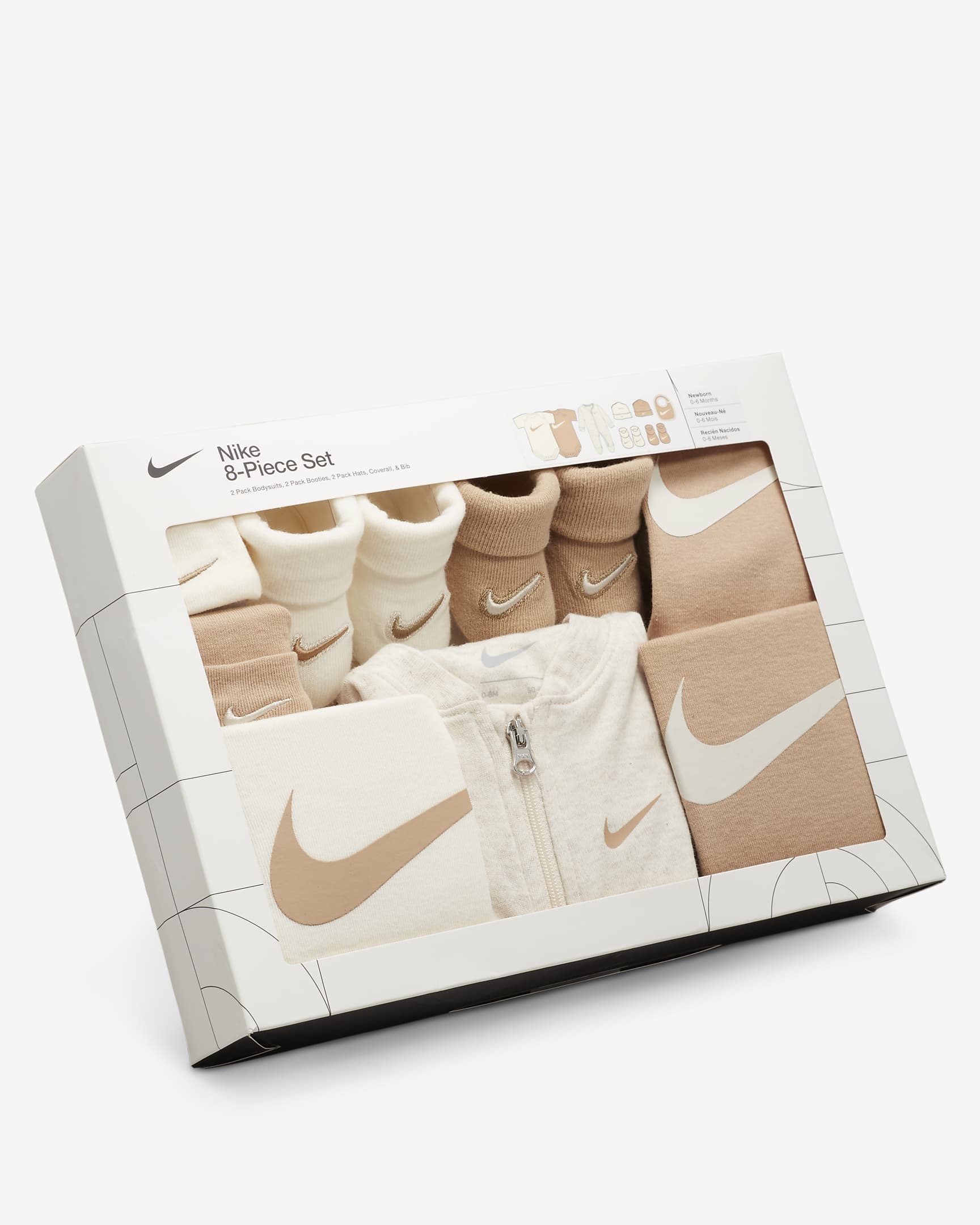 Nike Baby (0-6M) 8-Piece Boxed Gift Set - Pale Ivory