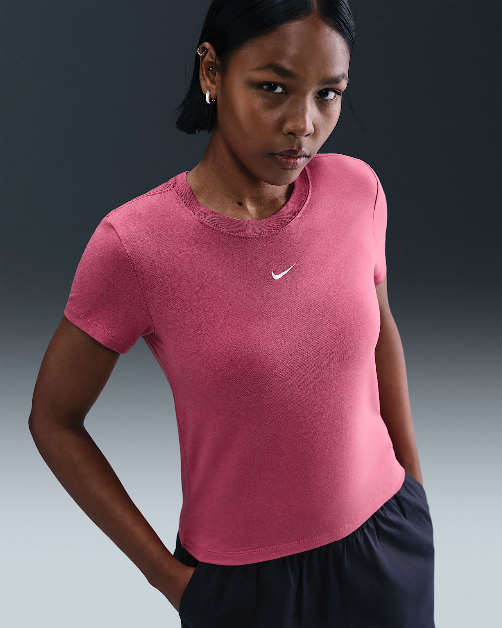 T-shirt Nike Sportswear Chill Knit pour femme - Sweet Beet/Sail