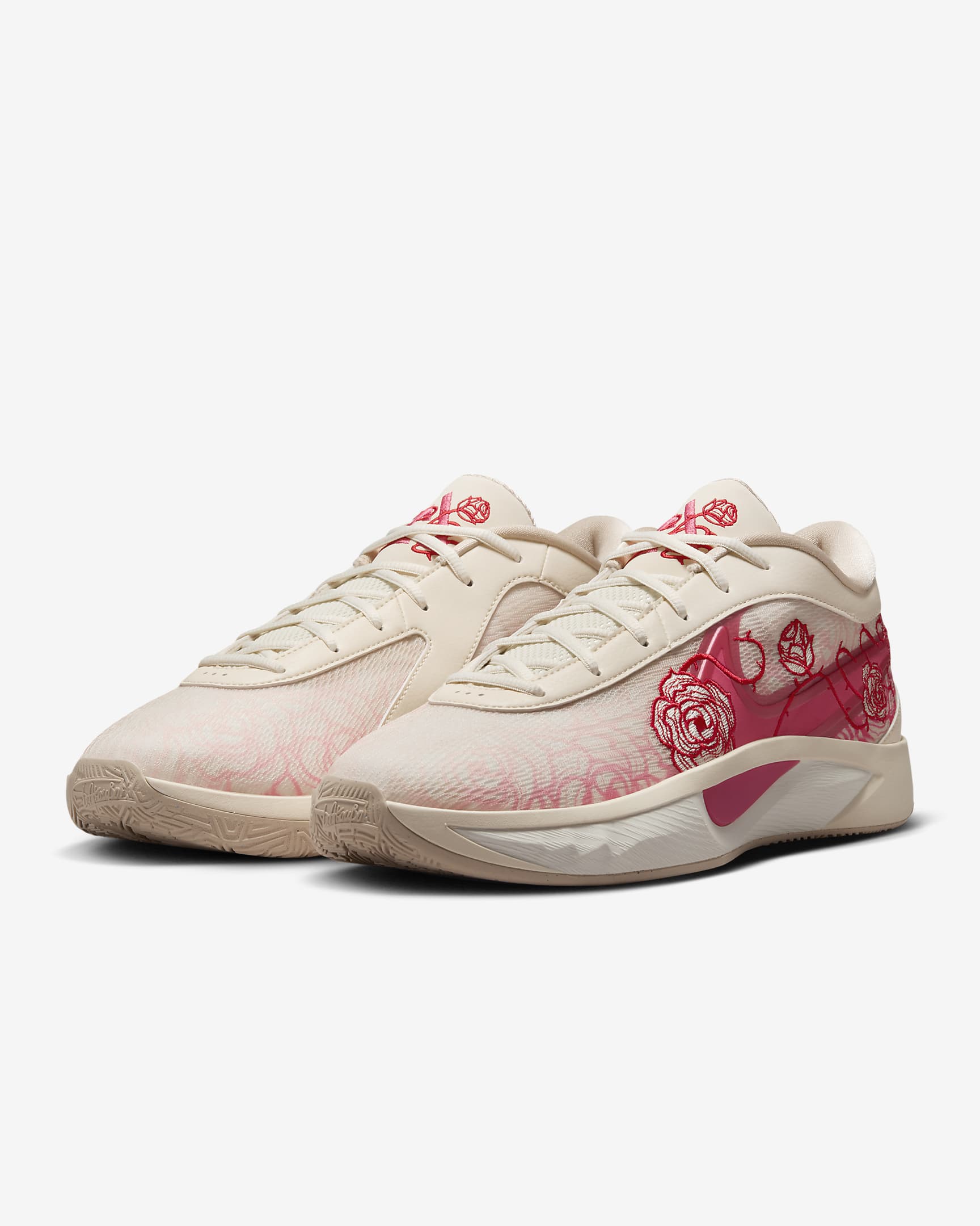 Giannis Freak 6 basketbalschoenen - Coconut Milk/Sail/University Red/Aster Pink