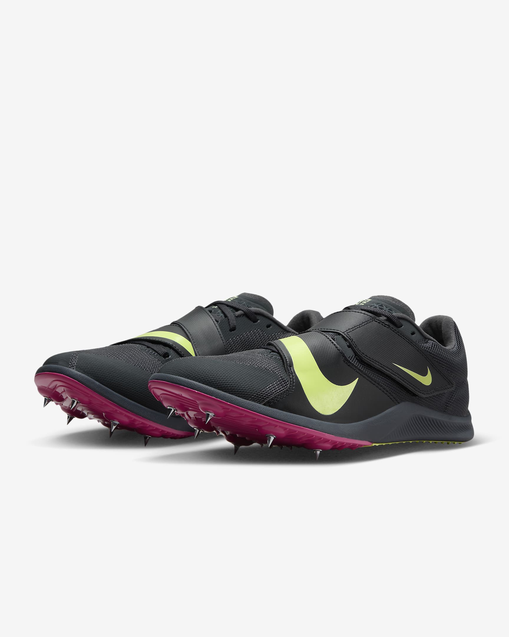 Nike Rival Jump Athletics Jumping Spikes - Anthracite/Black/Light Lemon Twist/Fierce Pink